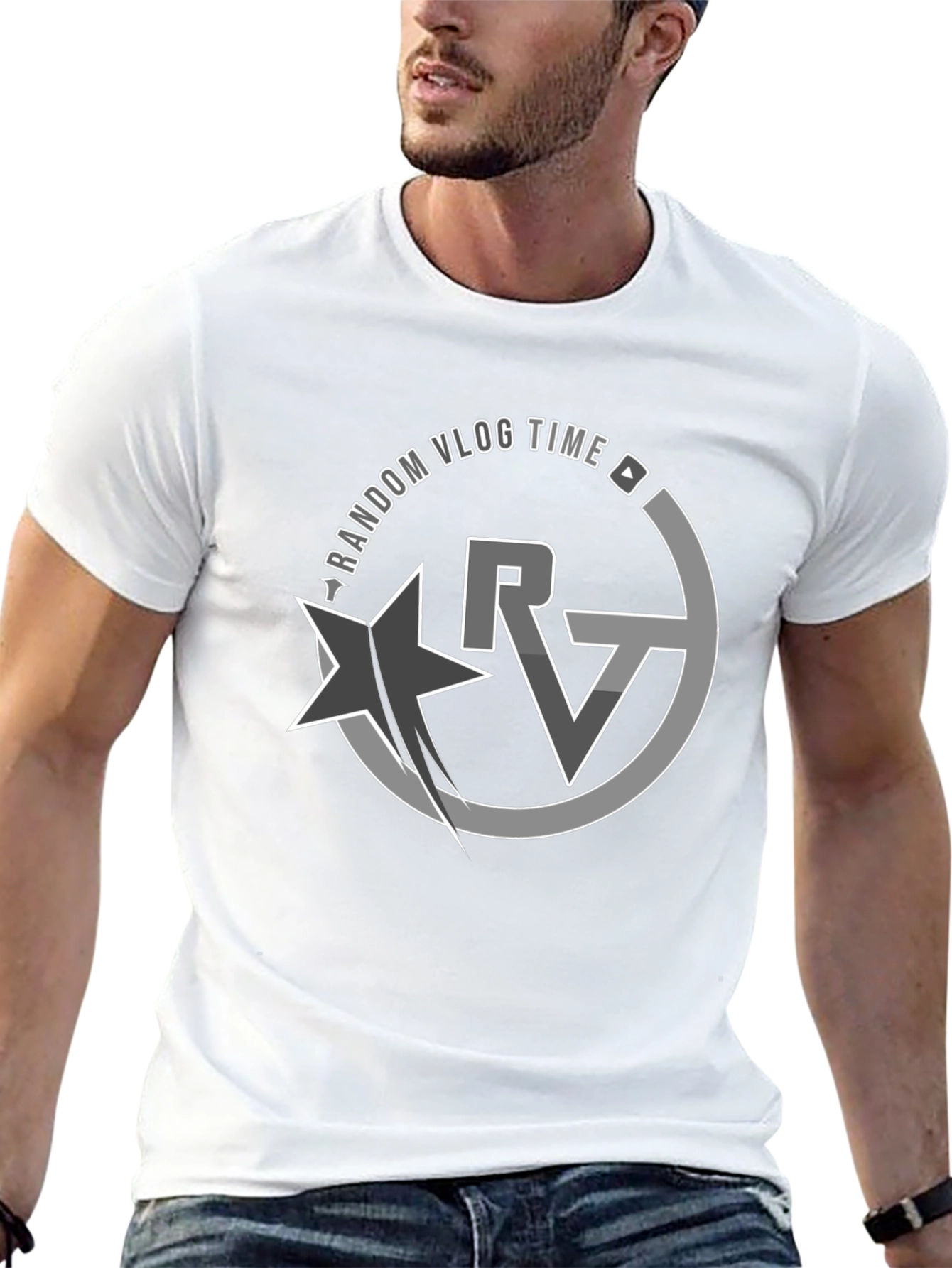 Random Vlog Time Graphic Black T-Shirt