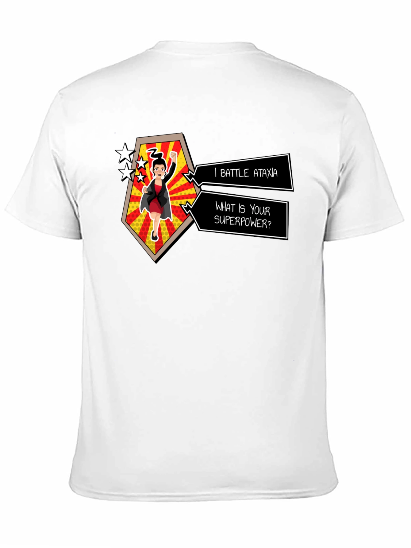 Ataxia Superpower Graphic Tee - Black Cotton T-Shirt