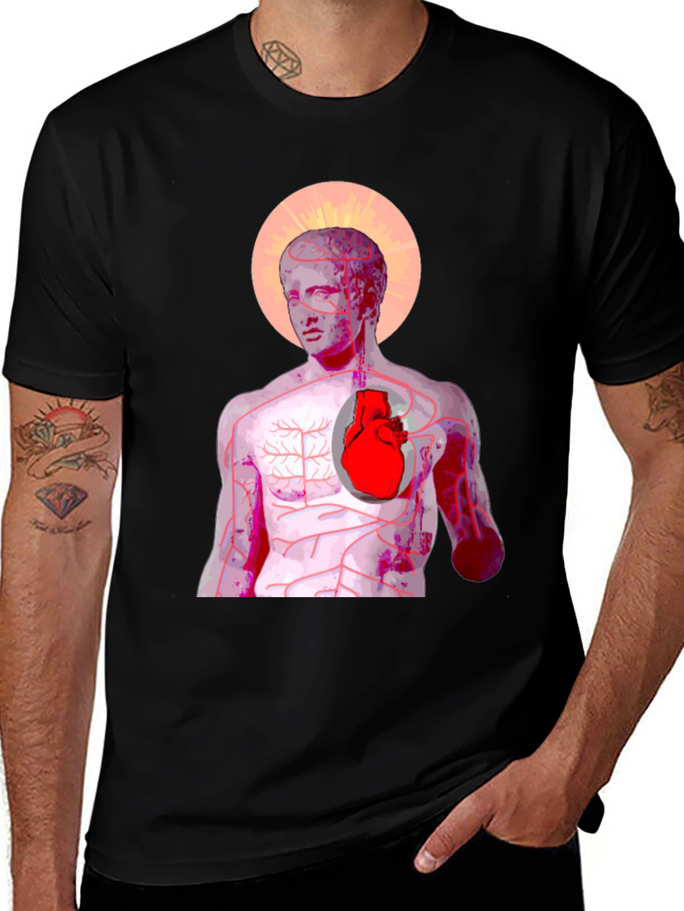 Anatomical Heart Graphic Tee - Artistic Anatomy T-Shirt