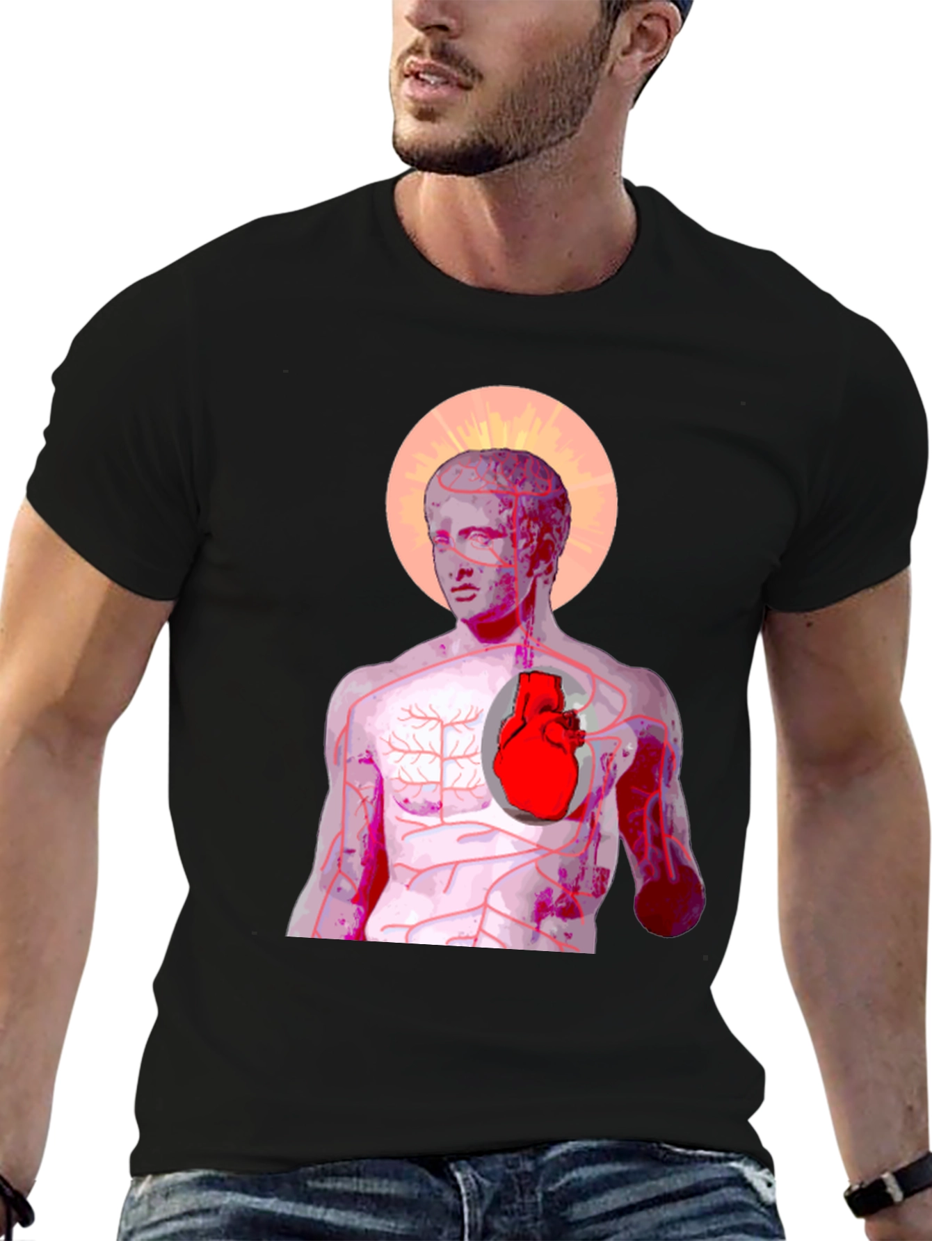 Anatomical Heart Graphic Tee - Artistic Anatomy T-Shirt