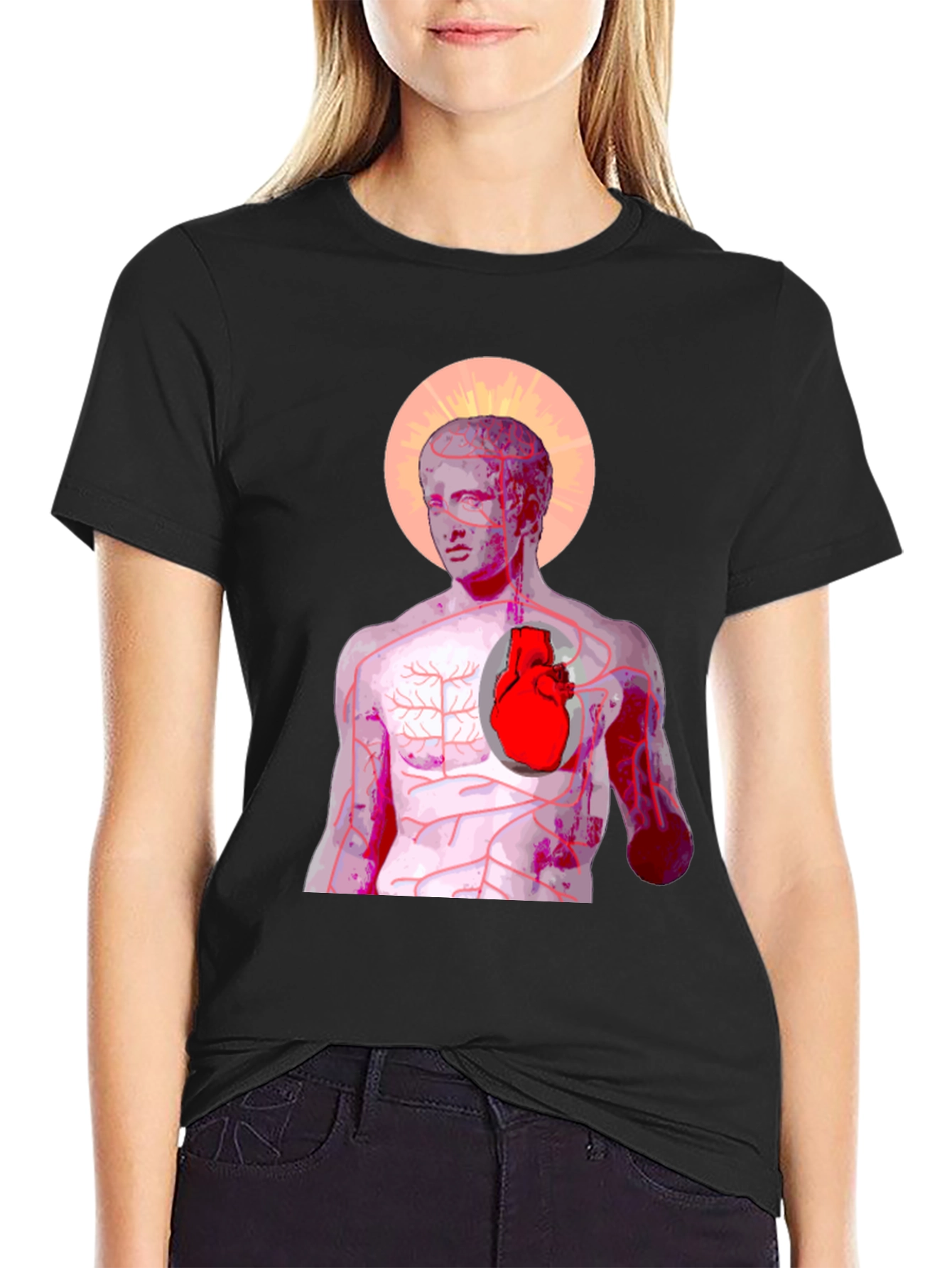 Anatomical Heart Graphic Tee - Artistic Anatomy T-Shirt