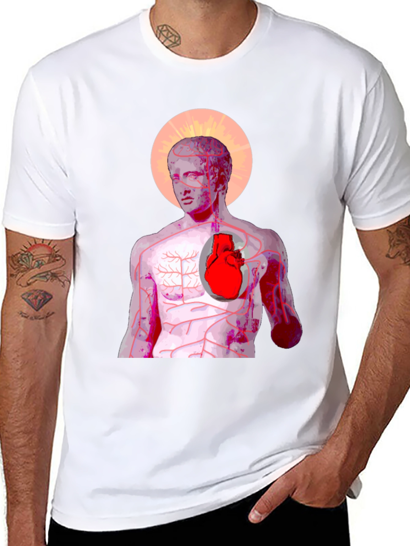 Anatomical Heart Graphic Tee - Artistic Anatomy T-Shirt