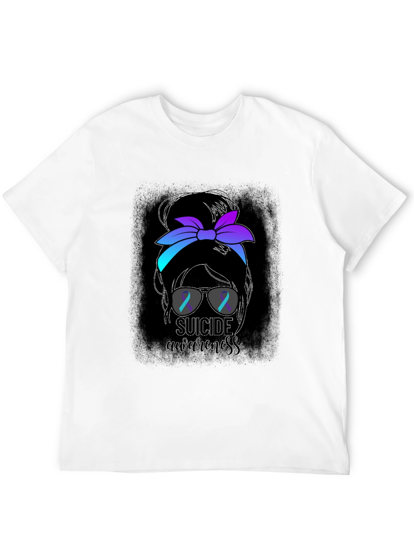 Suicide Awareness Messy Bun Graphic Tee