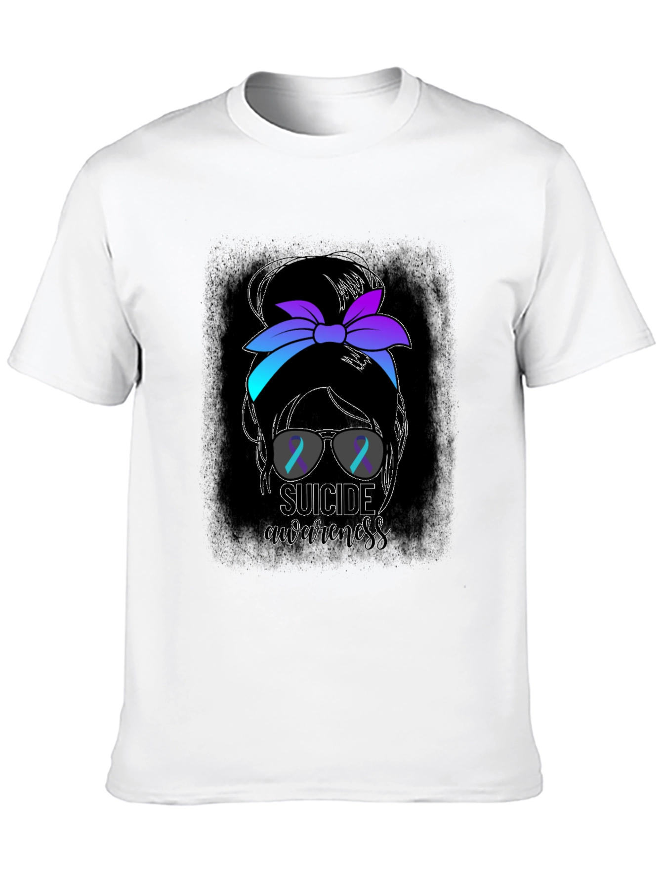 Suicide Awareness Messy Bun Graphic Tee