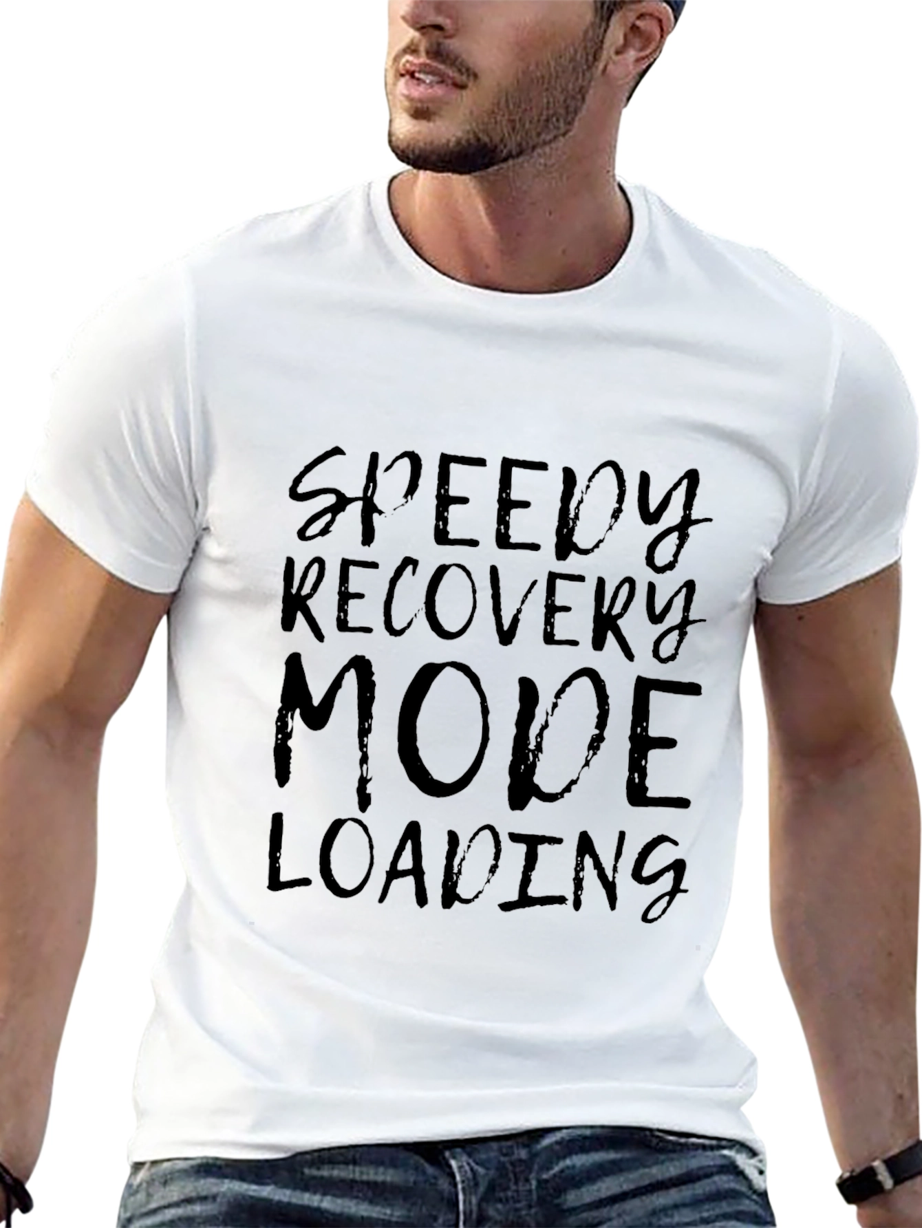 Speedy Recovery Mode Loading Black T-Shirt