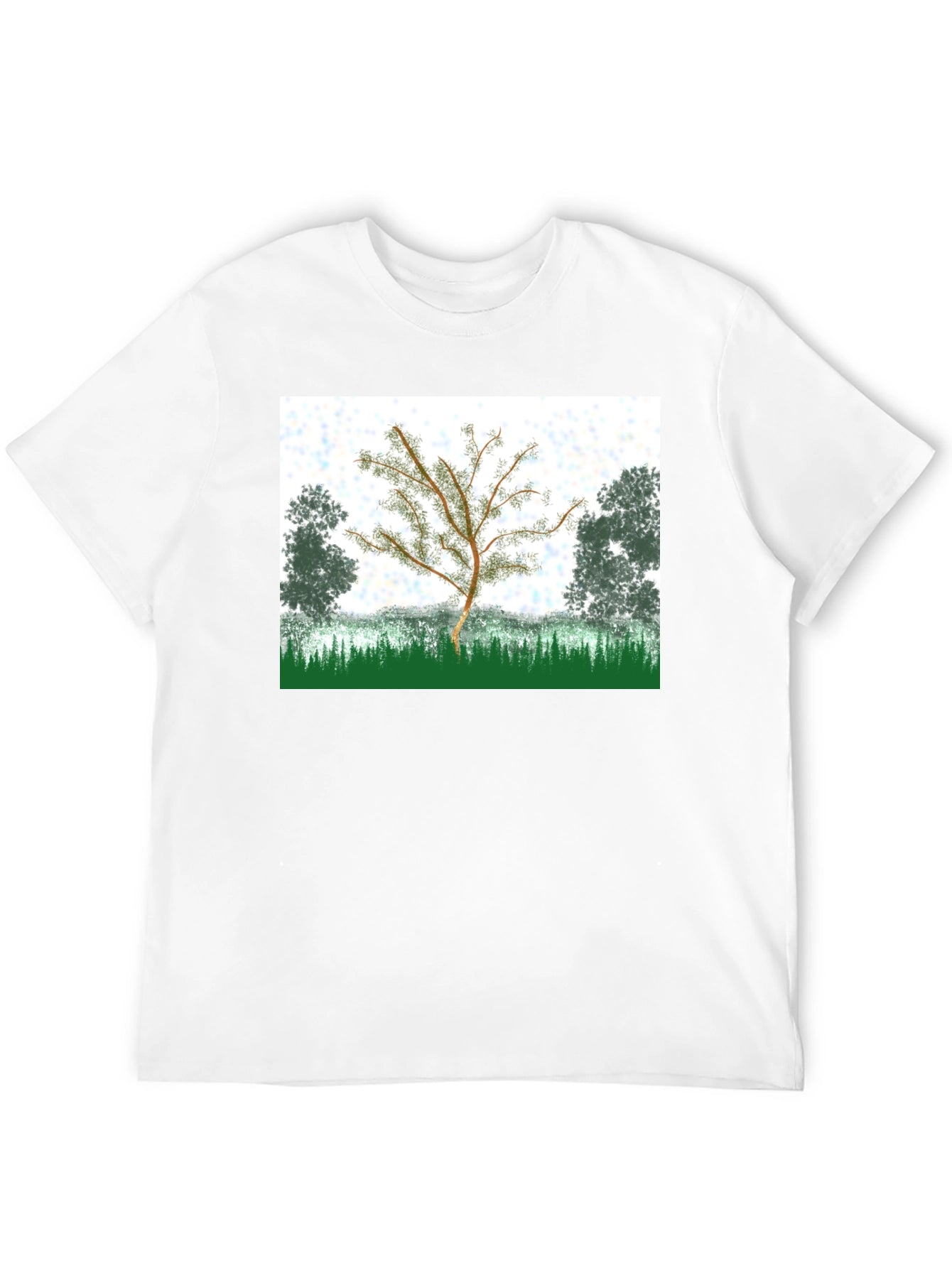 Nature Tree Graphic T-Shirt - Black