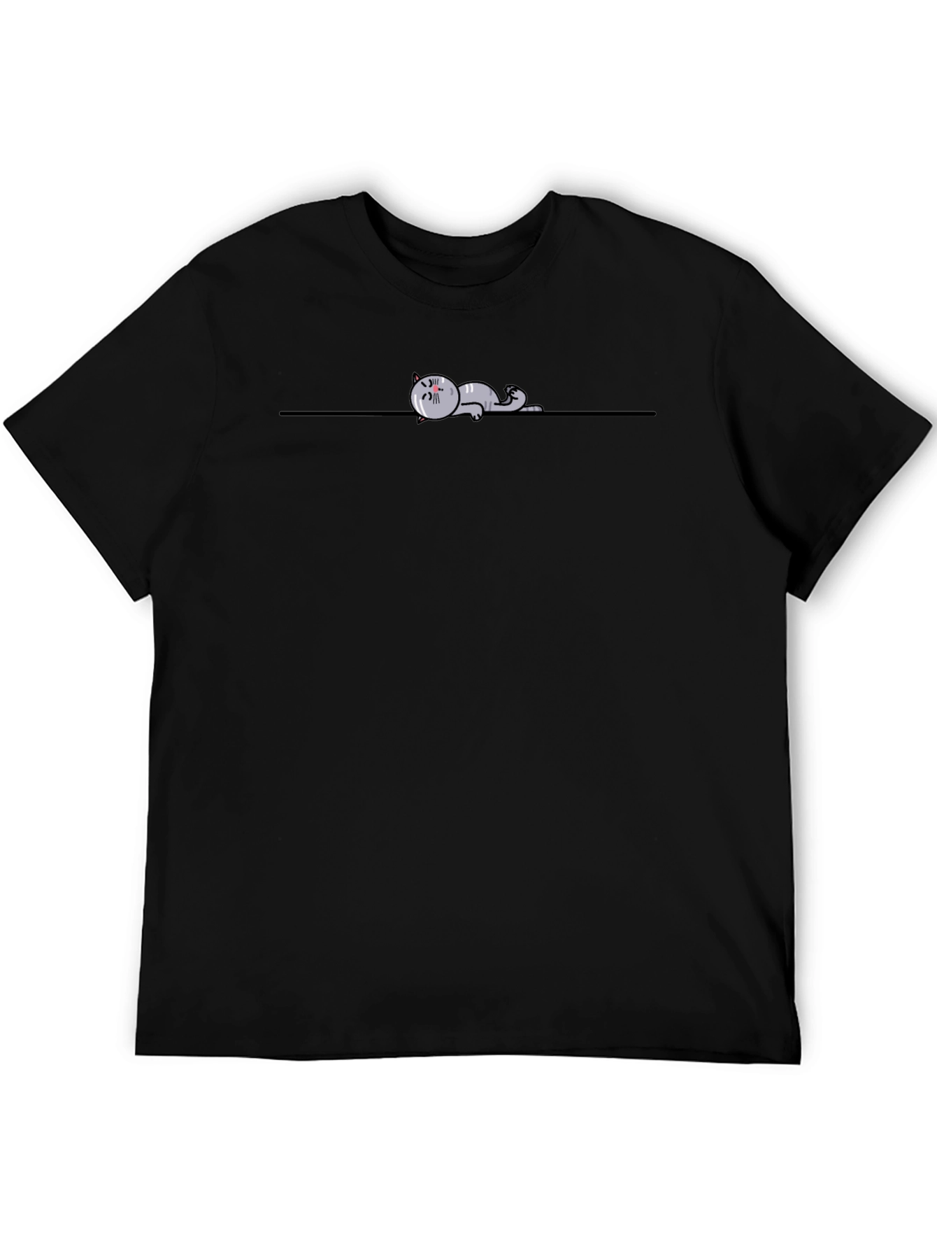 Lazy Cat Tee - Relaxed Graphic T-Shirt