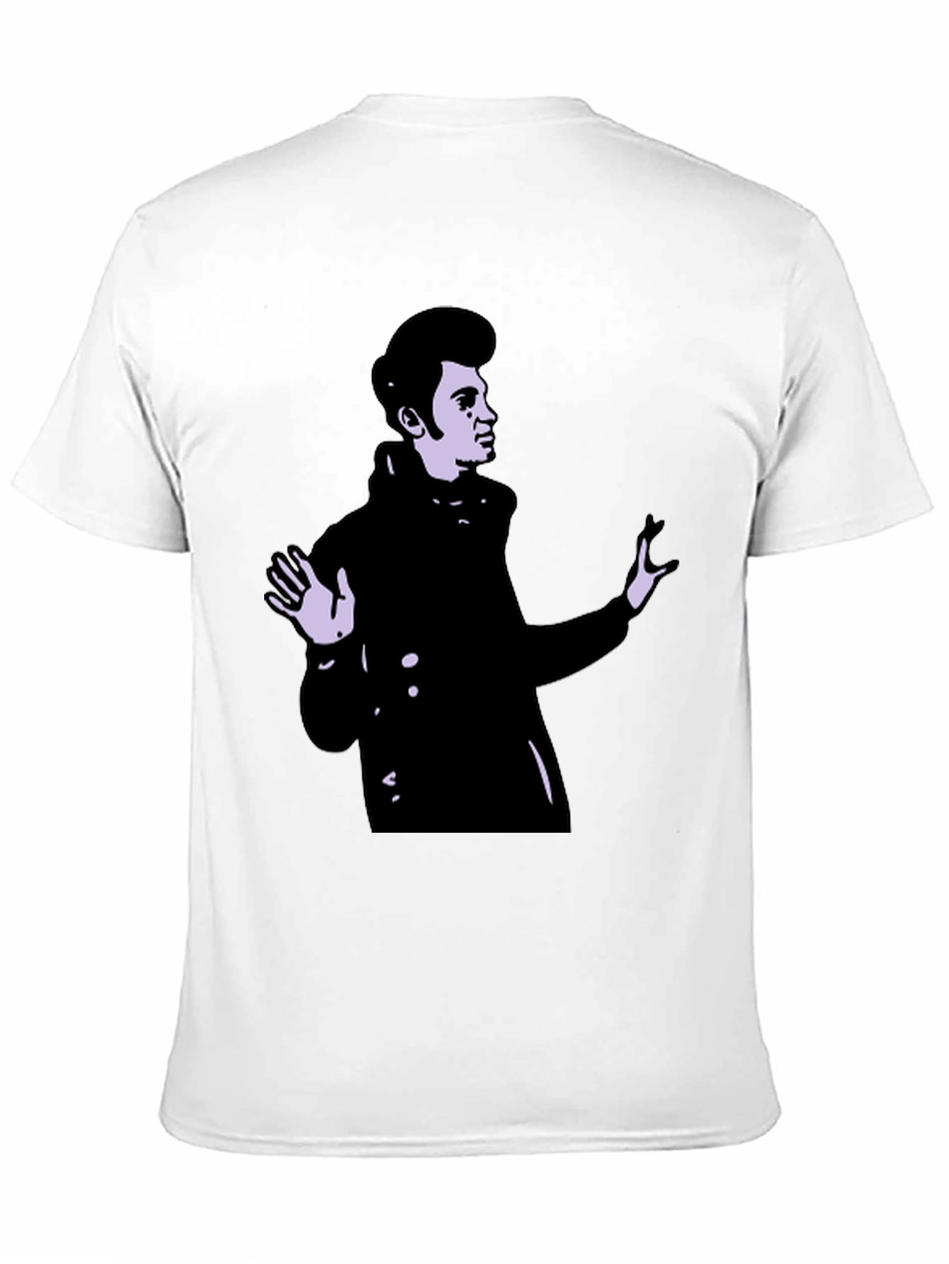 Retro Style Portrait Graphic Black T-Shirt