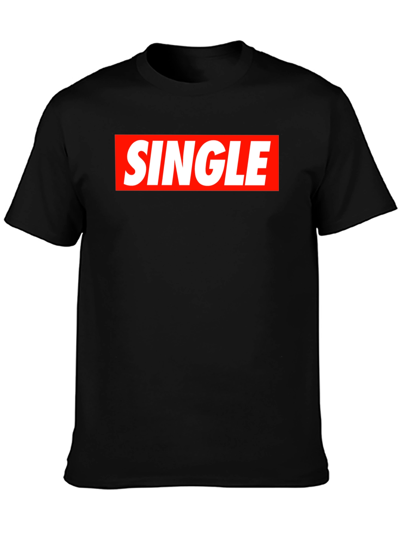 Single Red Box Black T-Shirt