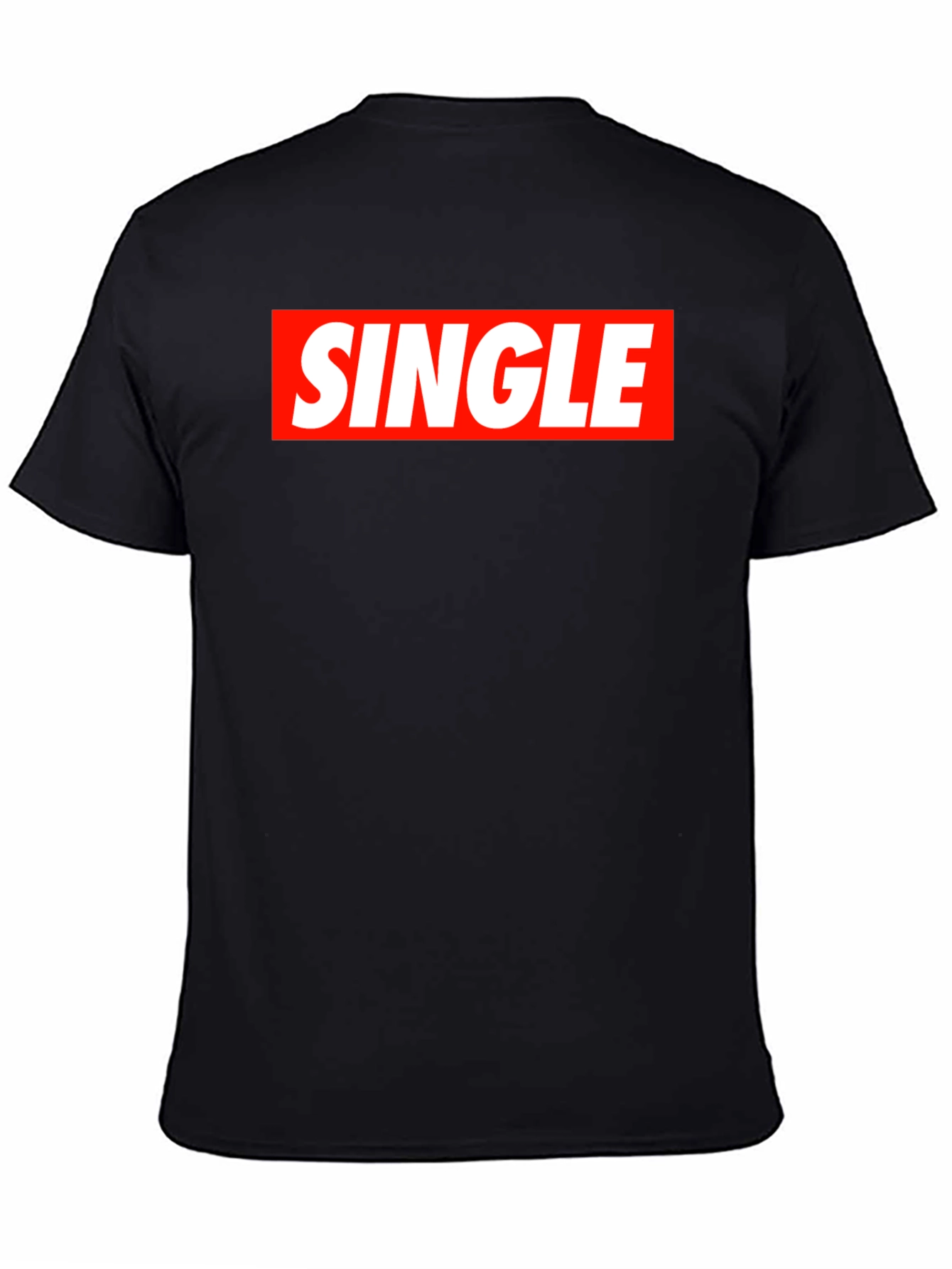 Single Red Box Black T-Shirt