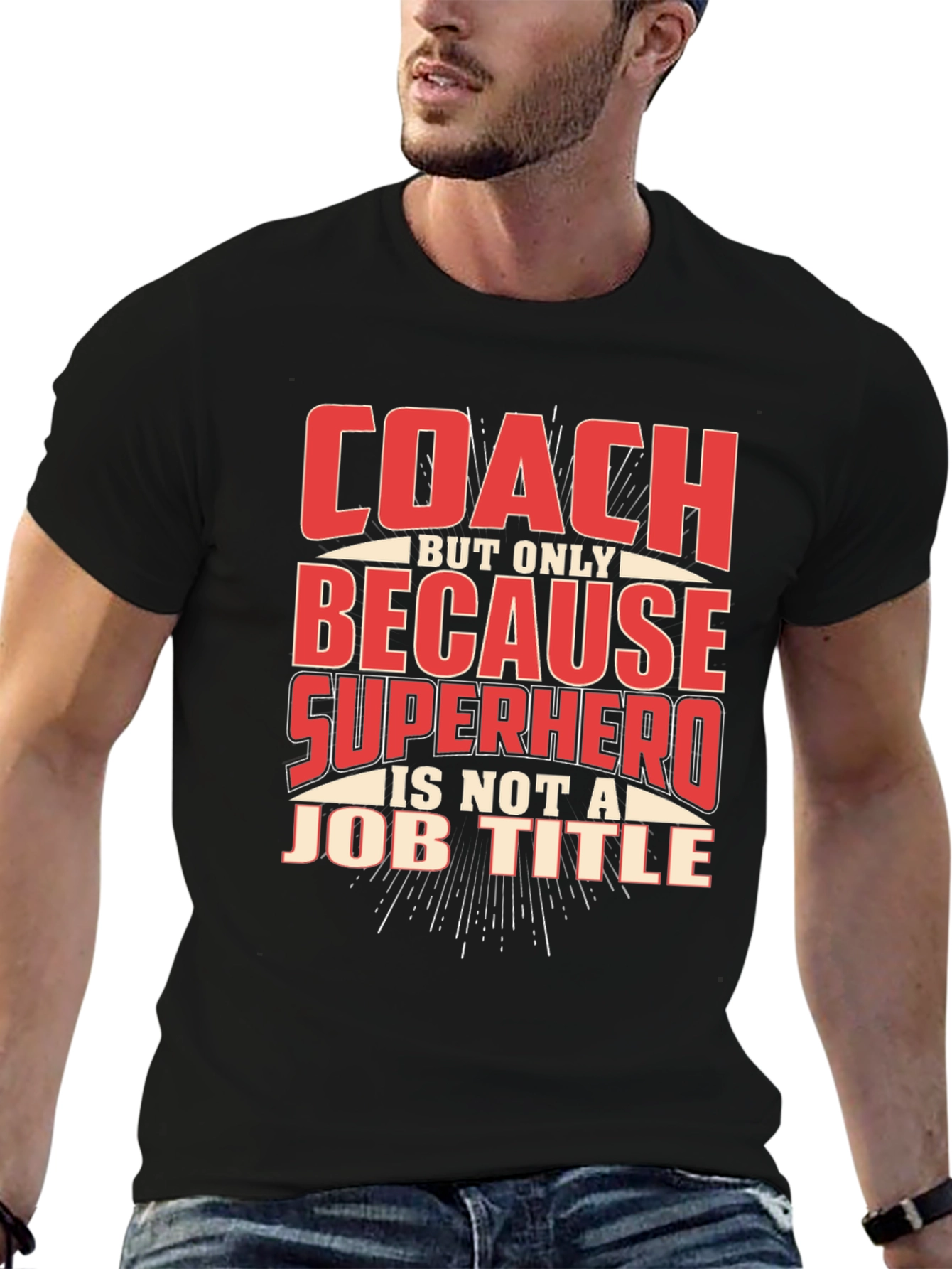 Coach Superhero Graphic T-Shirt - Fun Gift