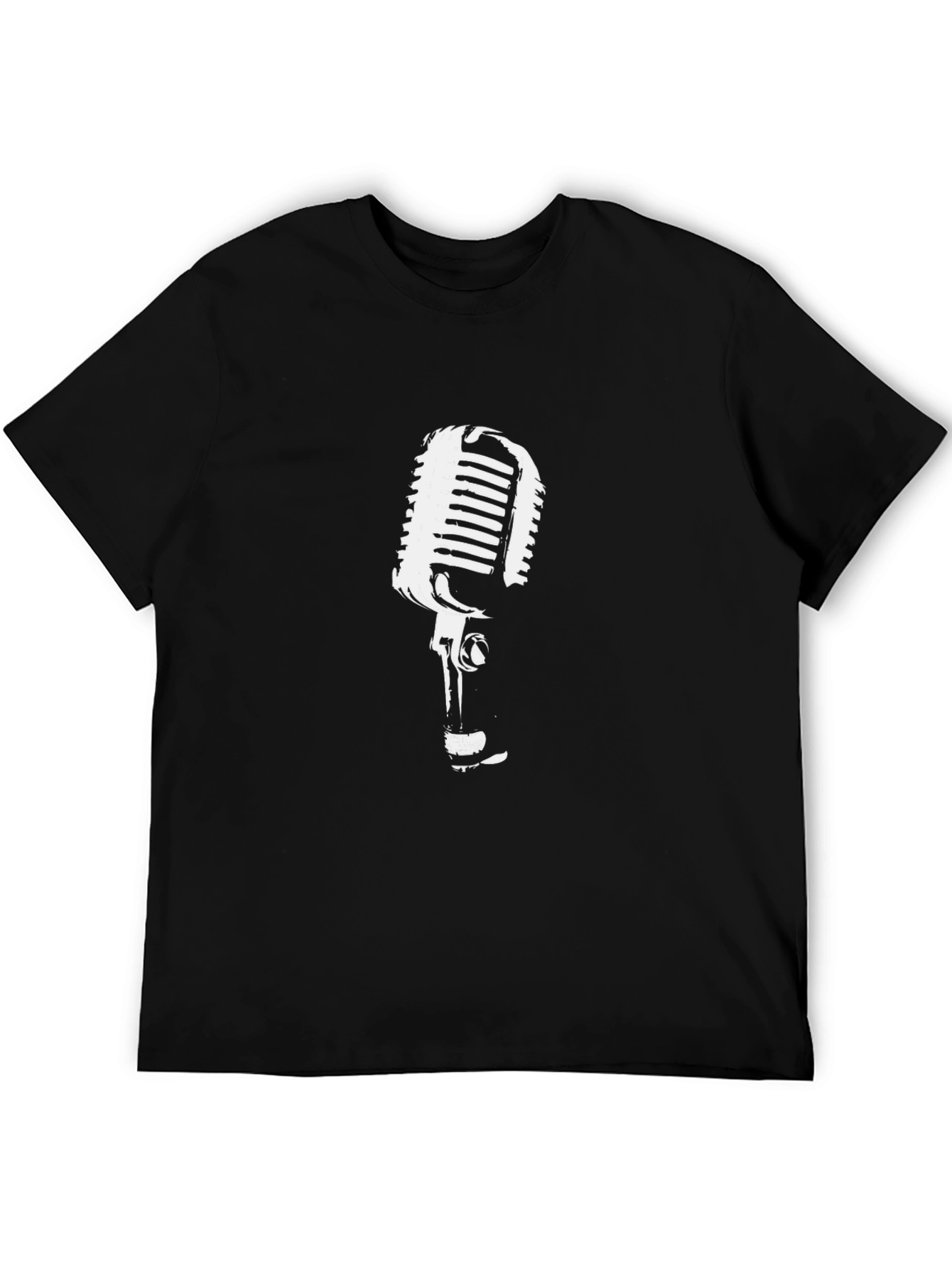 Retro Microphone Graphic Tee - Classic Cool