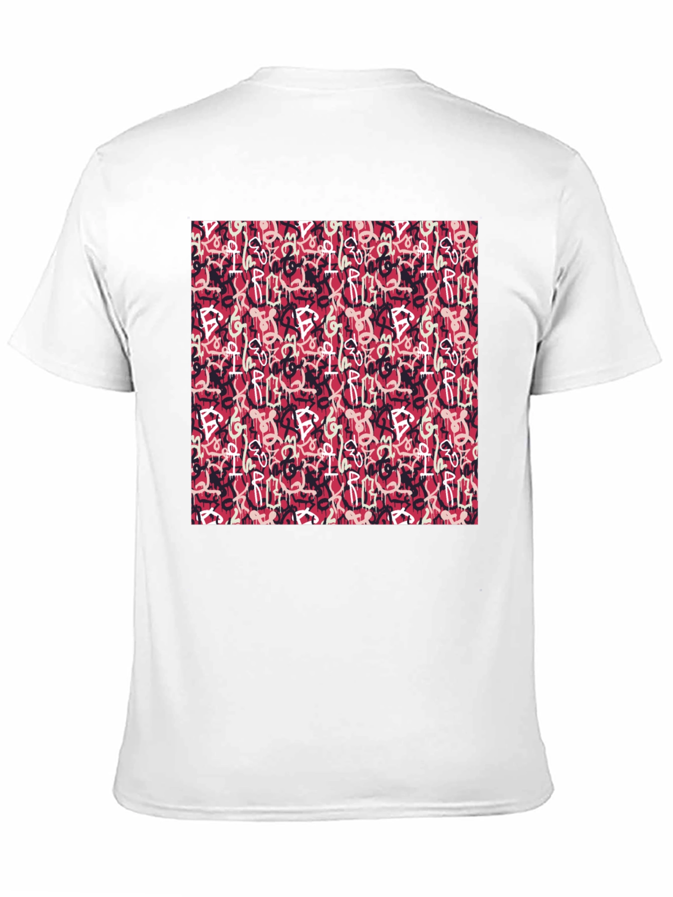 Abstract Graffiti Print Black T-Shirt
