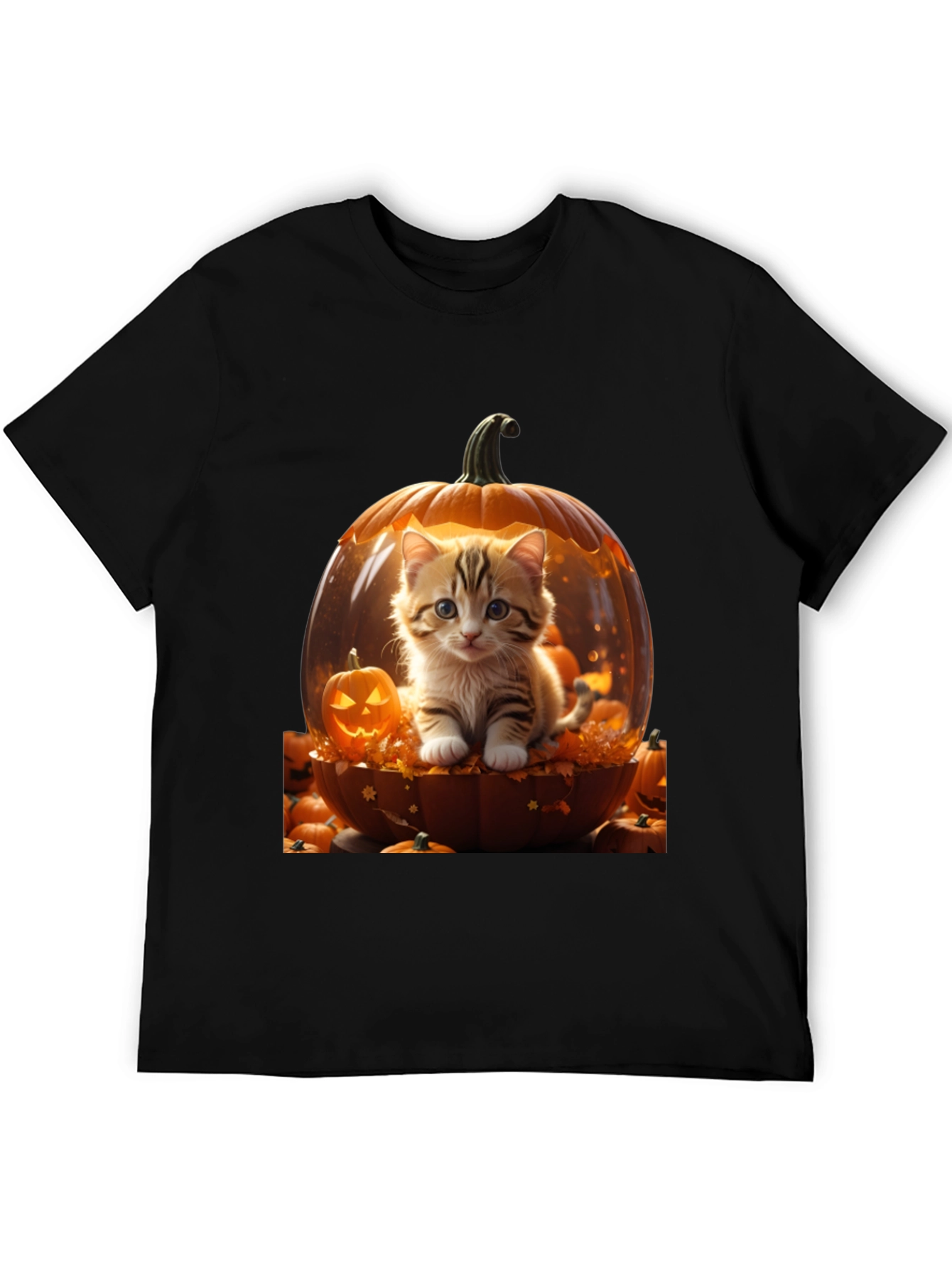Halloween Kitten Pumpkin T-Shirt