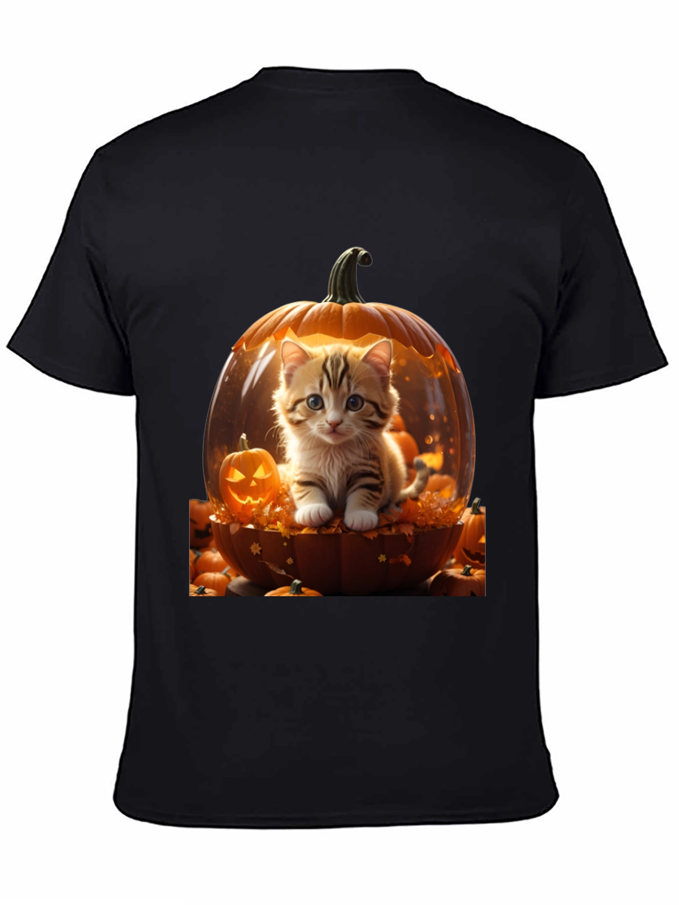 Halloween Kitten Pumpkin T-Shirt