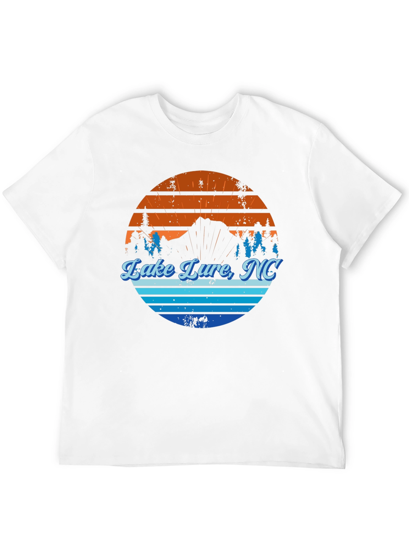 Lake Lure NC Graphic Tee - Mens Black T-Shirt