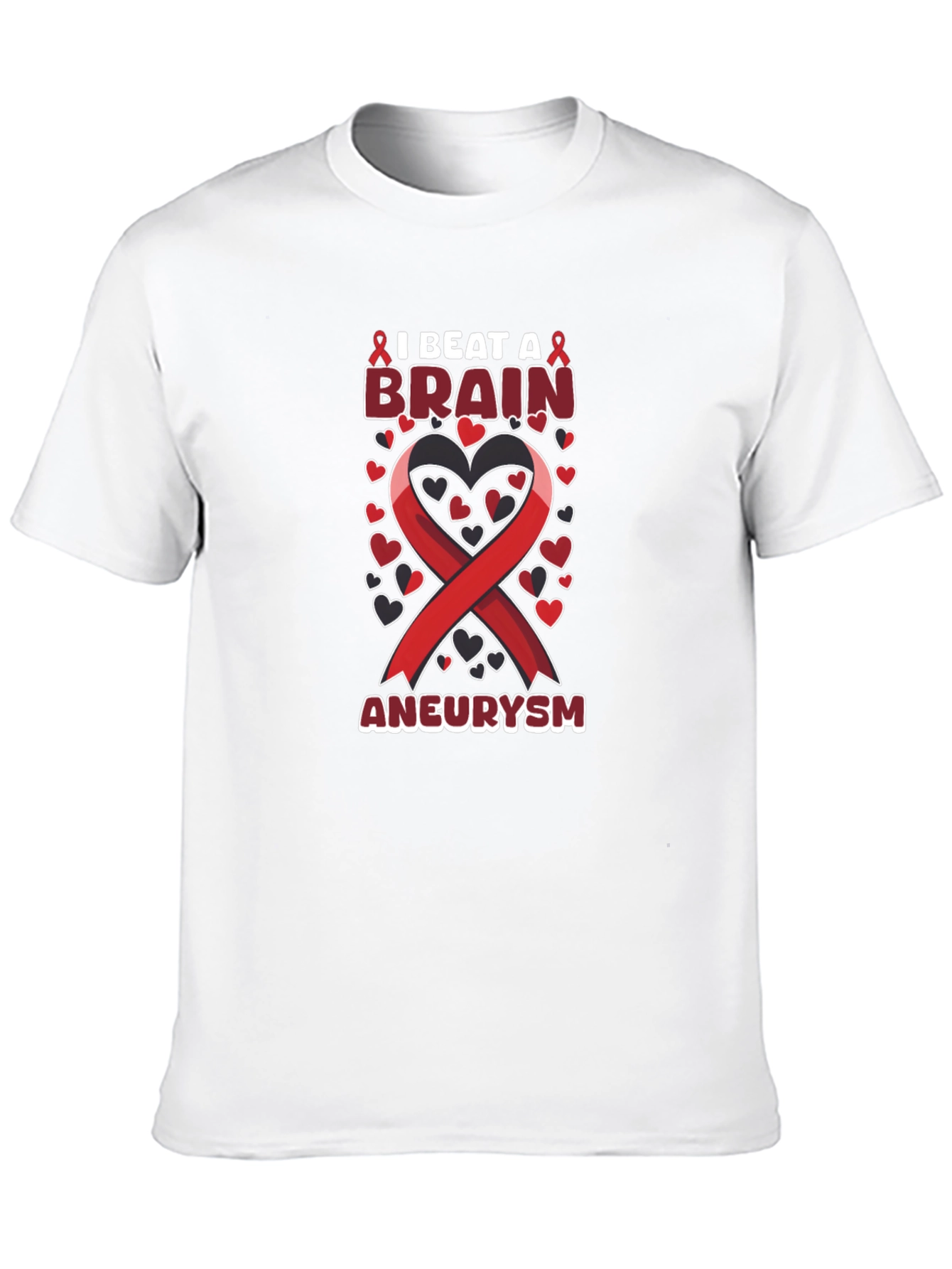 I Beat A Brain Aneurysm Ribbon T-Shirt