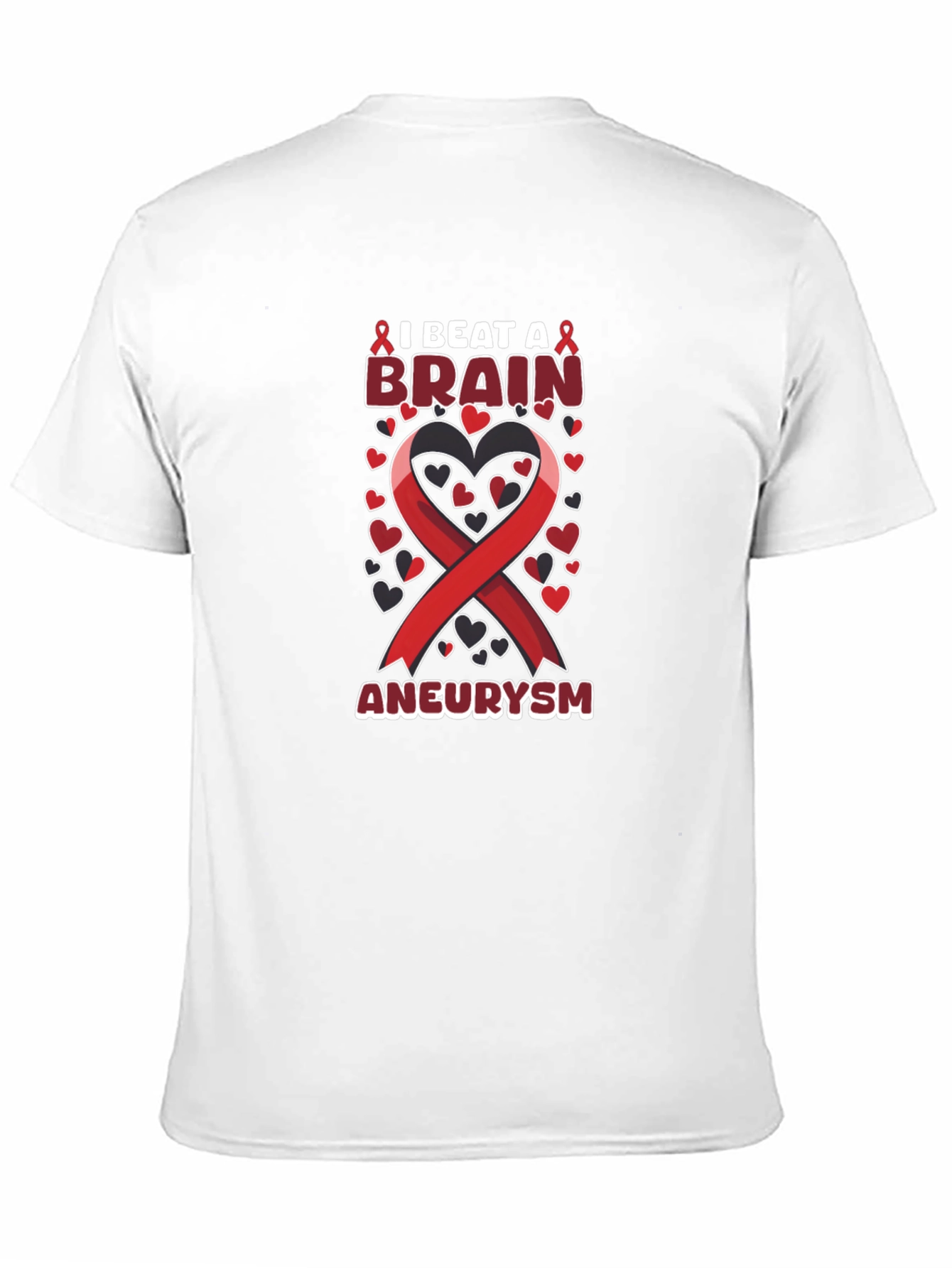 I Beat A Brain Aneurysm Ribbon T-Shirt