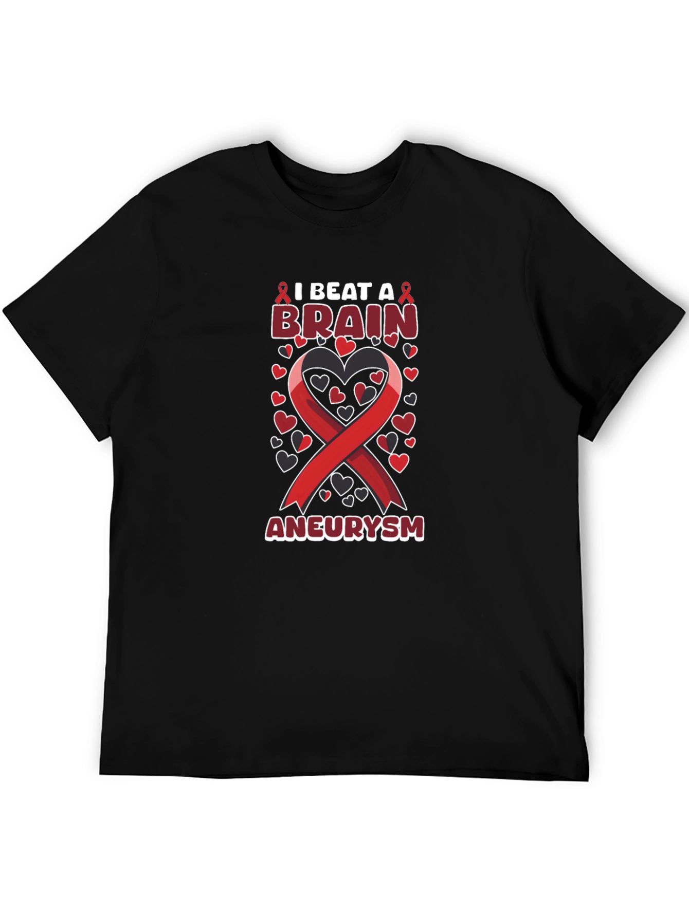I Beat A Brain Aneurysm Ribbon T-Shirt
