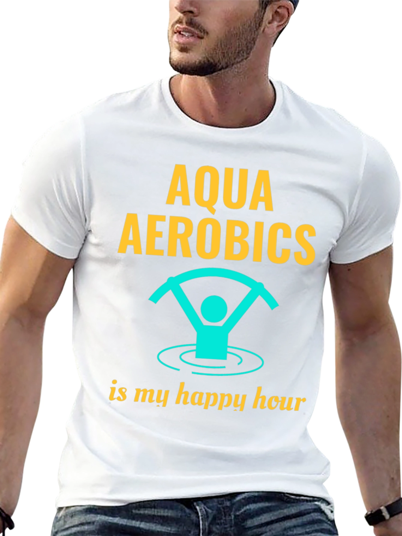 Aqua Aerobics Happy Hour Graphic T-Shirt