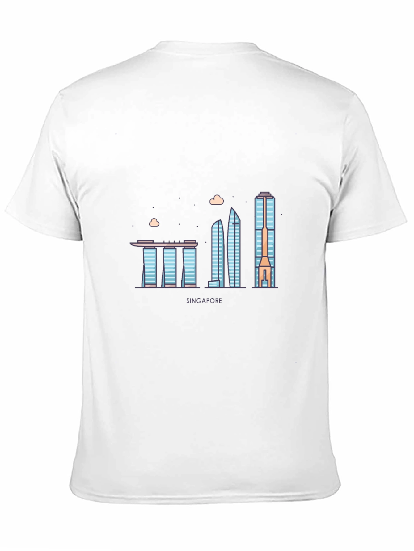 Singapore Skyline T-Shirt - Black Cityscape Tee