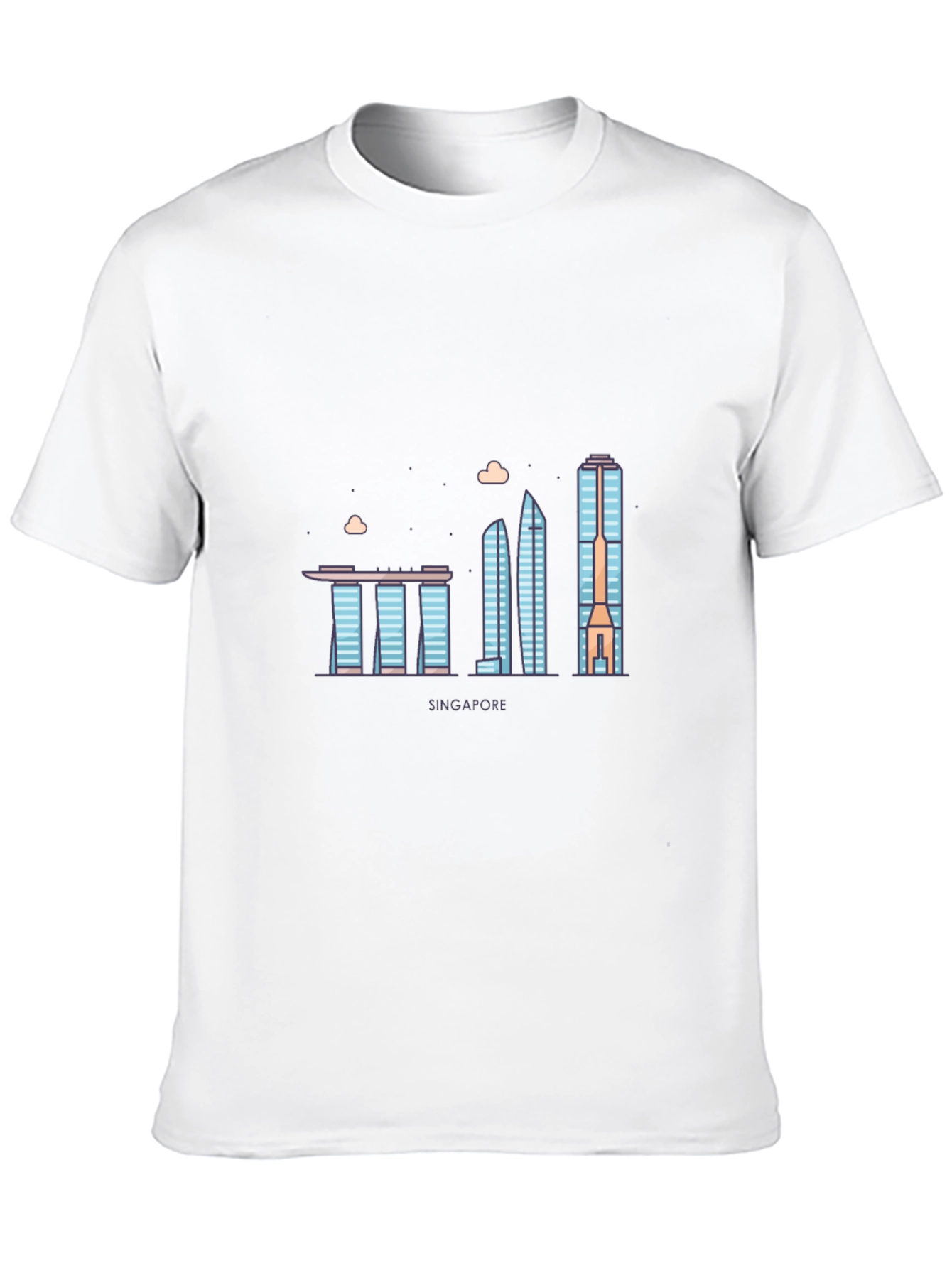 Singapore Skyline T-Shirt - Black Cityscape Tee
