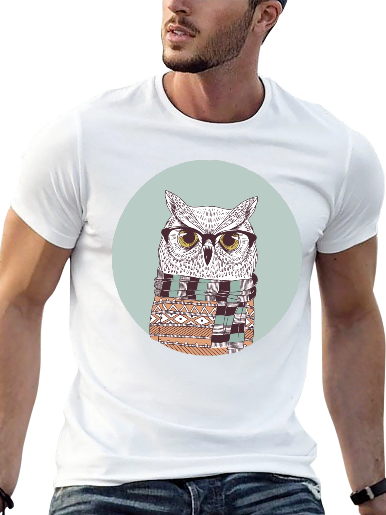 Hipster Owl Graphic Tee - Stylish Bird Lover T-Shirt