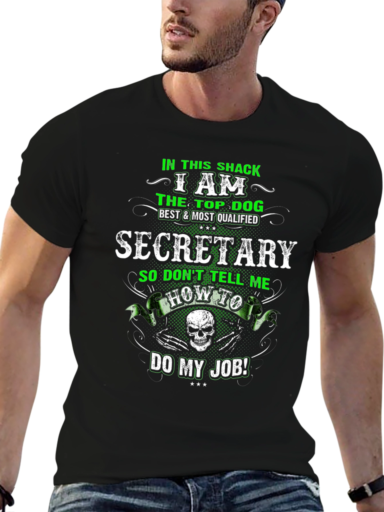 Secretary Top Dog Graphic T-Shirt