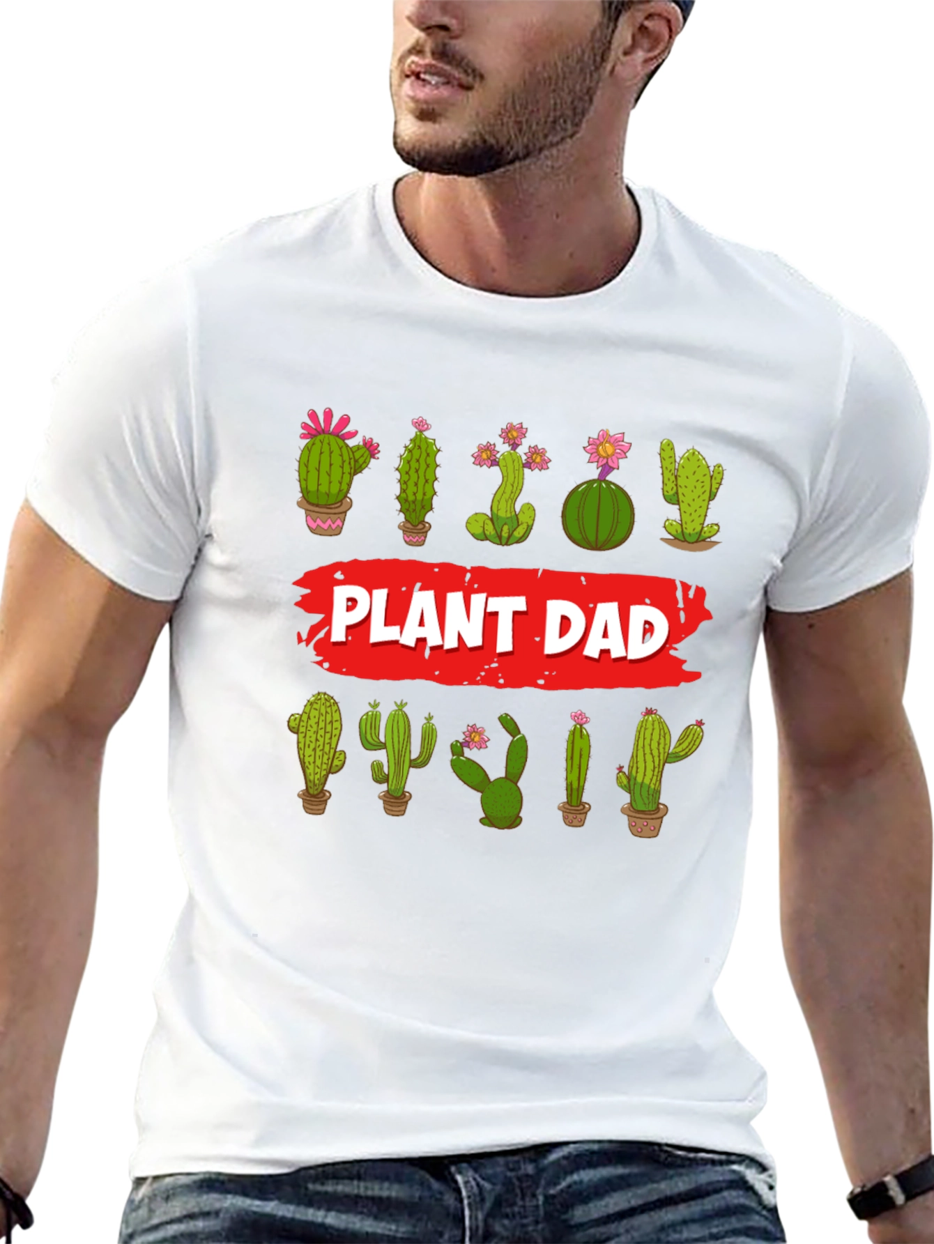 Plant Dad Cactus T-Shirt - Gardener Tee