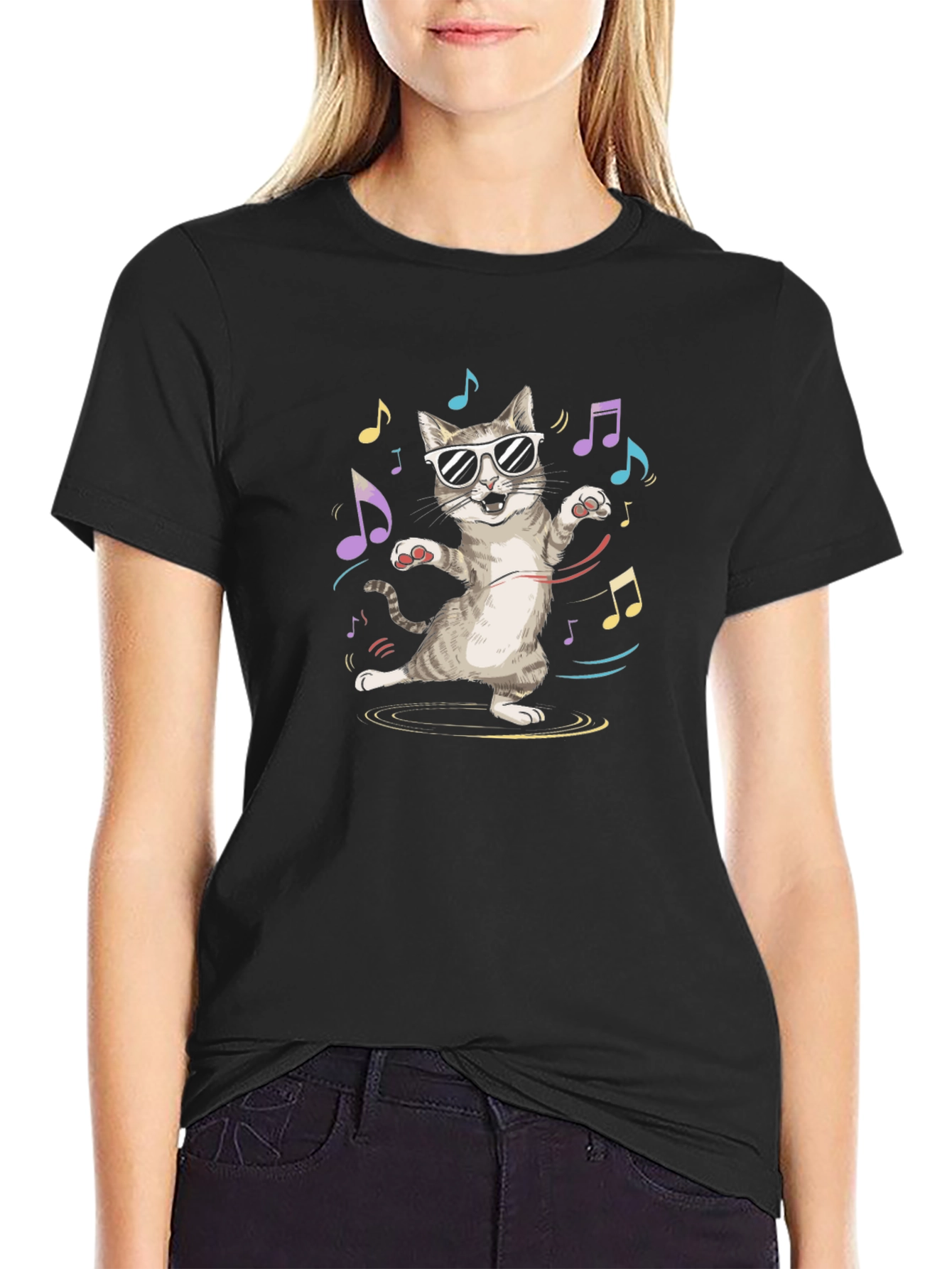 Cool Cat Music T-Shirt - Unisex Cotton Tee