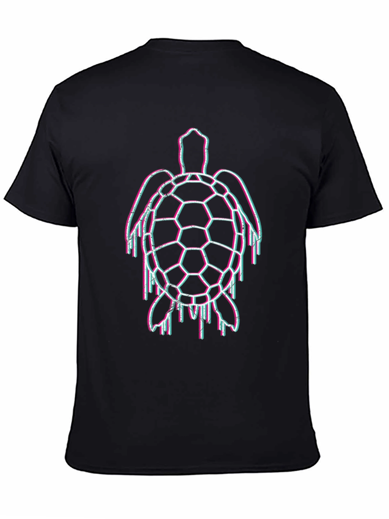 Glitch Turtle Black T-Shirt