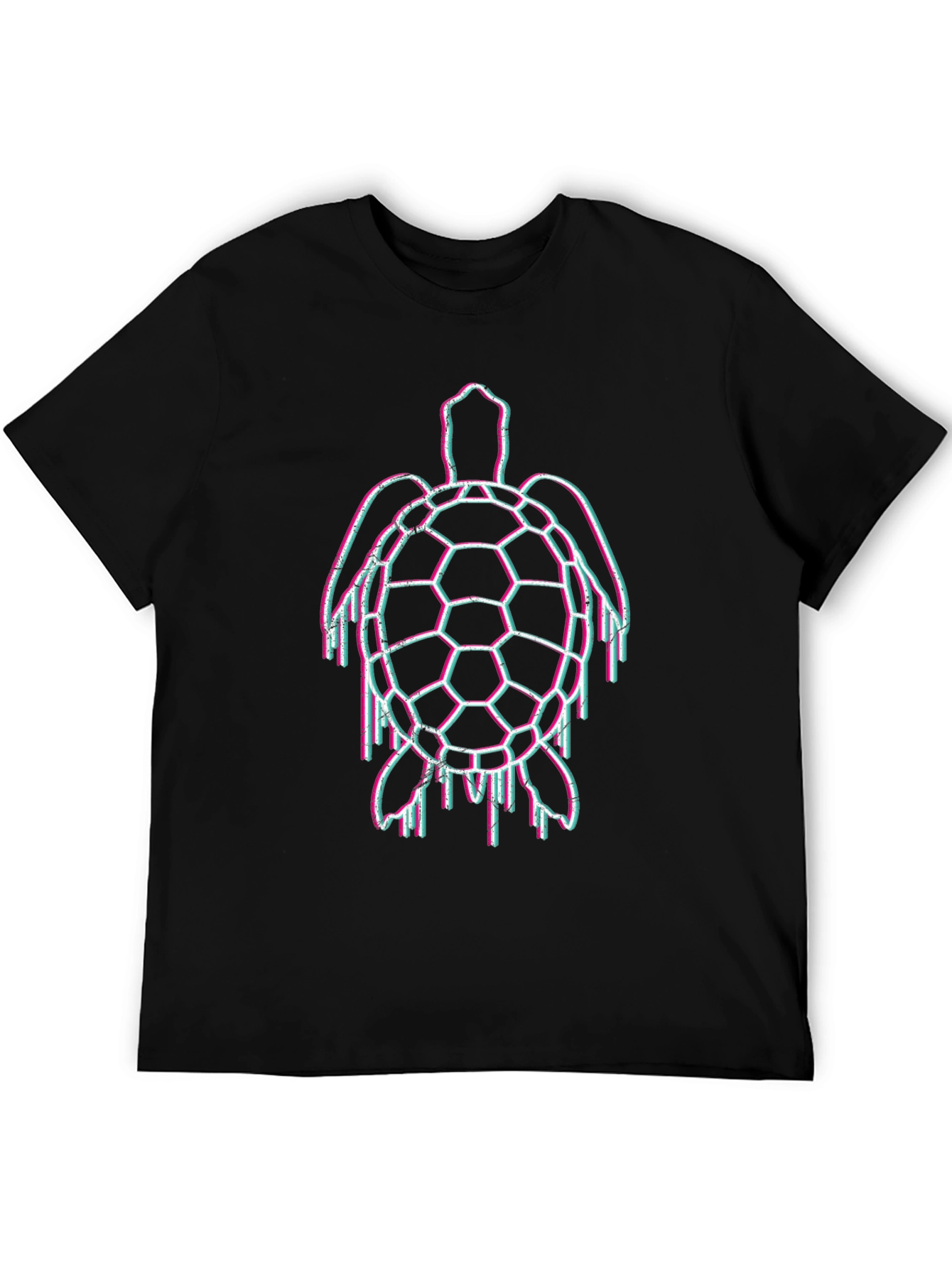 Glitch Turtle Black T-Shirt