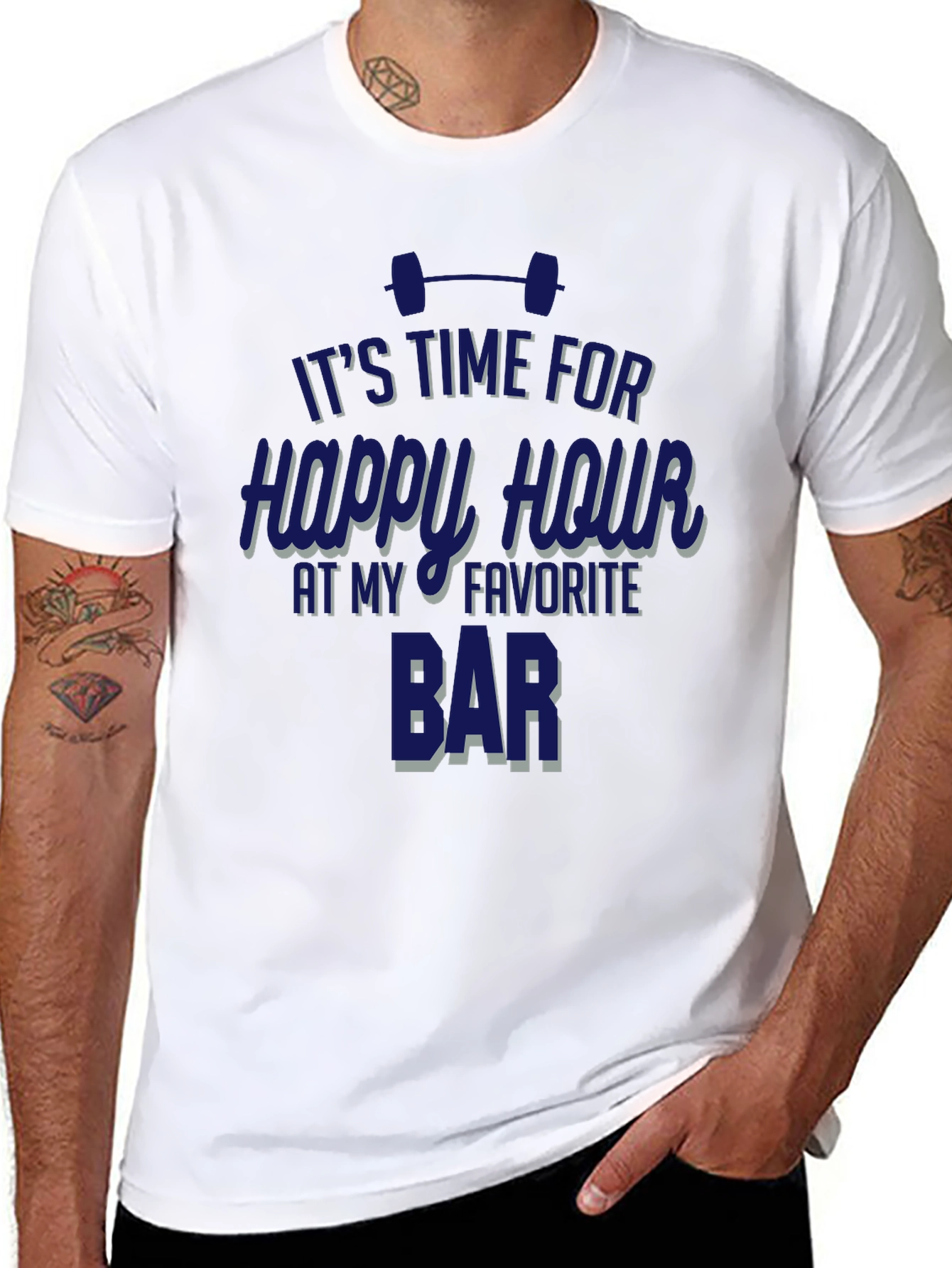 Gym Happy Hour Graphic T-Shirt