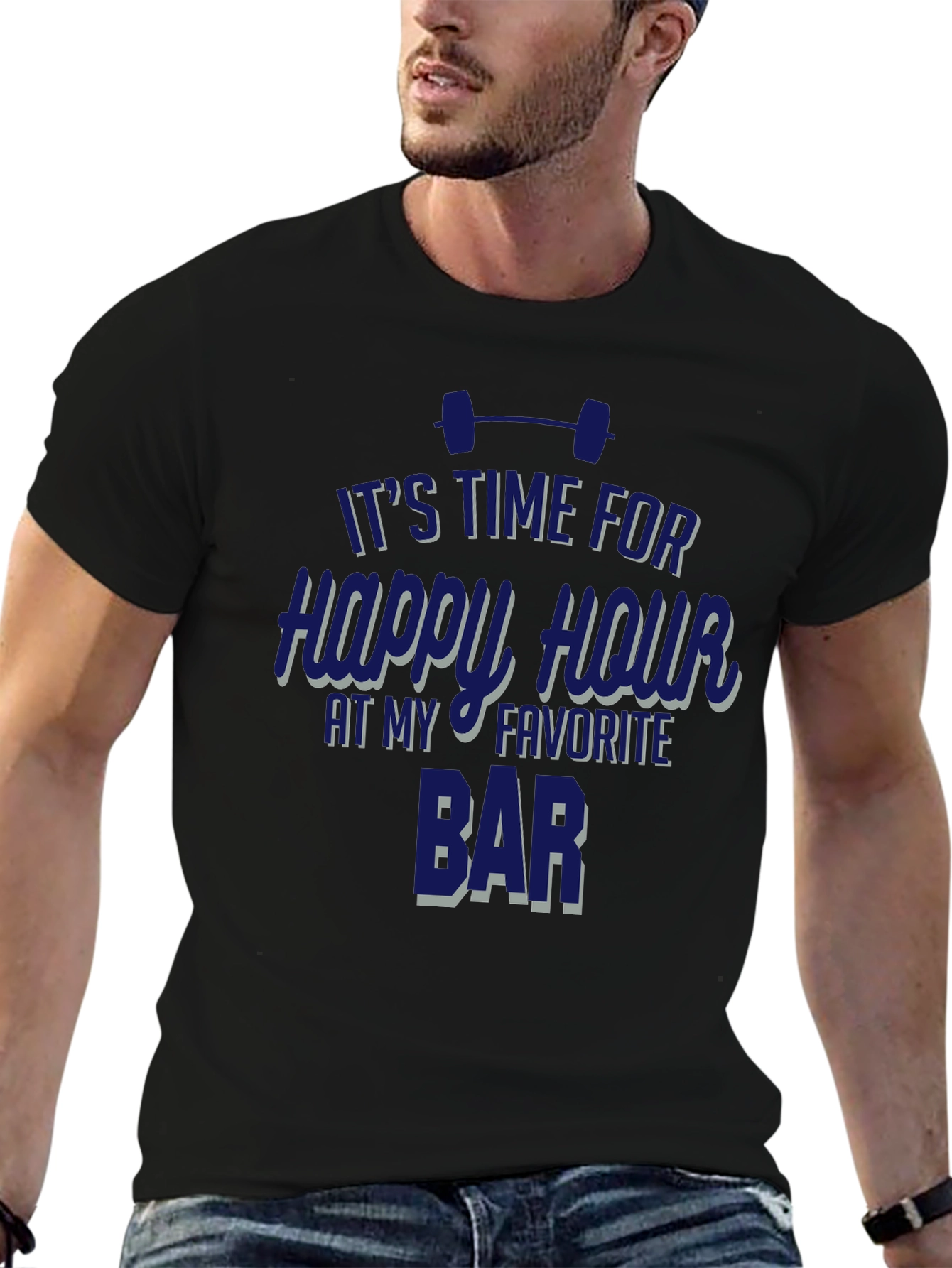 Gym Happy Hour Graphic T-Shirt