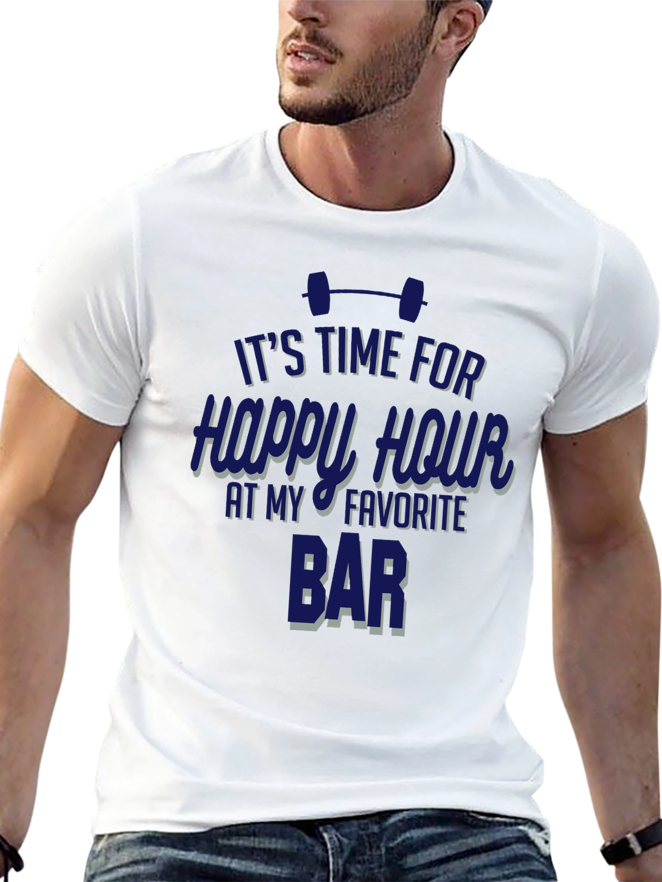 Gym Happy Hour Graphic T-Shirt