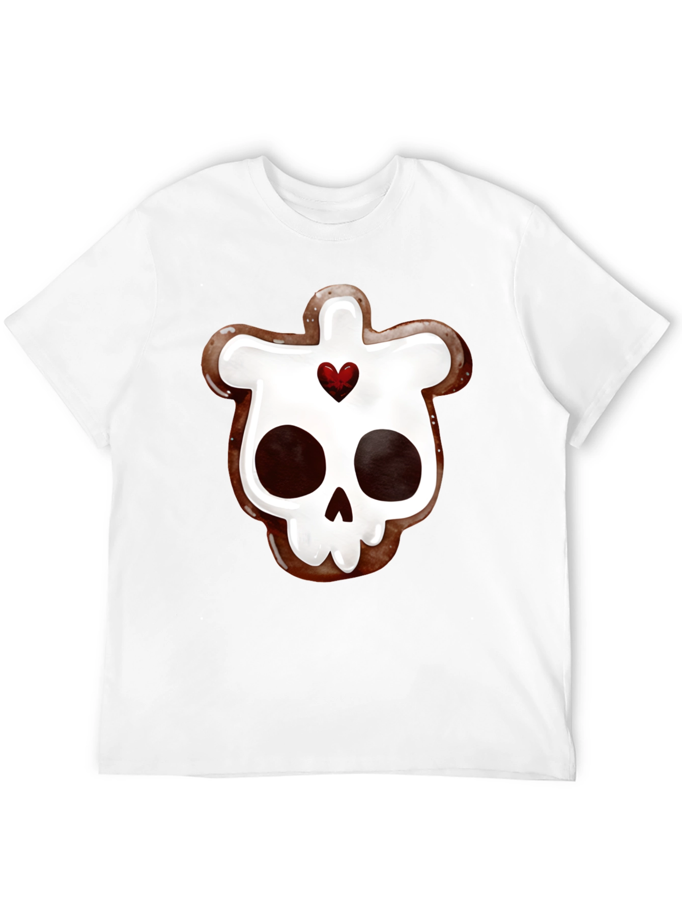 Skull Gingerbread Cookie Graphic Tee