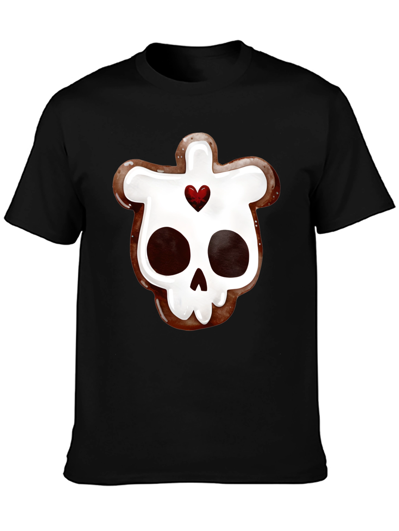 Skull Gingerbread Cookie Graphic Tee