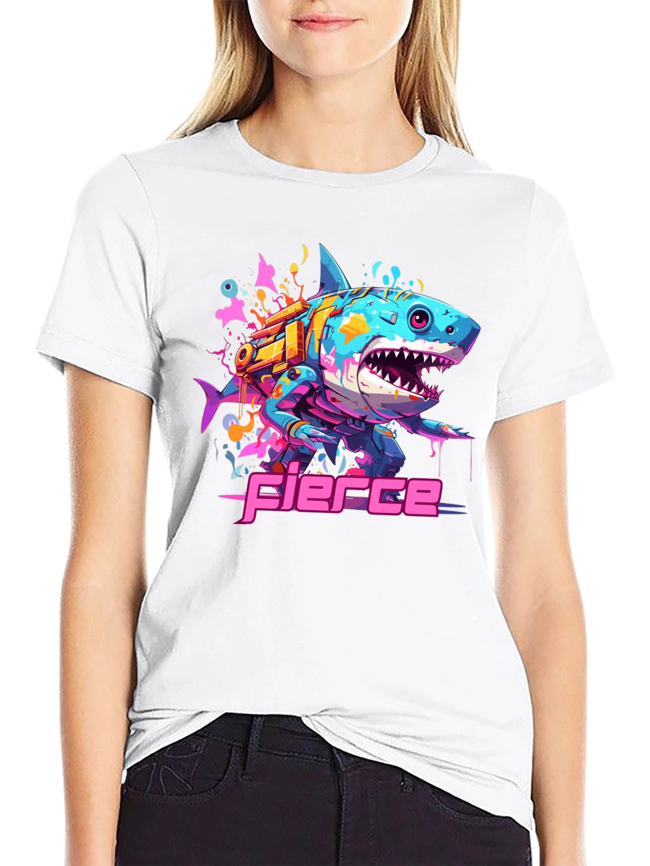 Fierce Cyberpunk Shark T-Shirt
