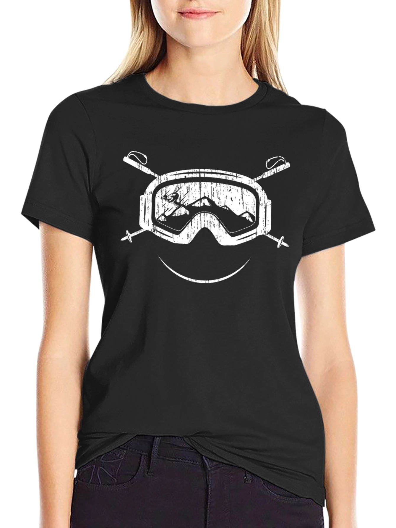 Ski Goggles Graphic T-Shirt - Mountain Adventure Tee