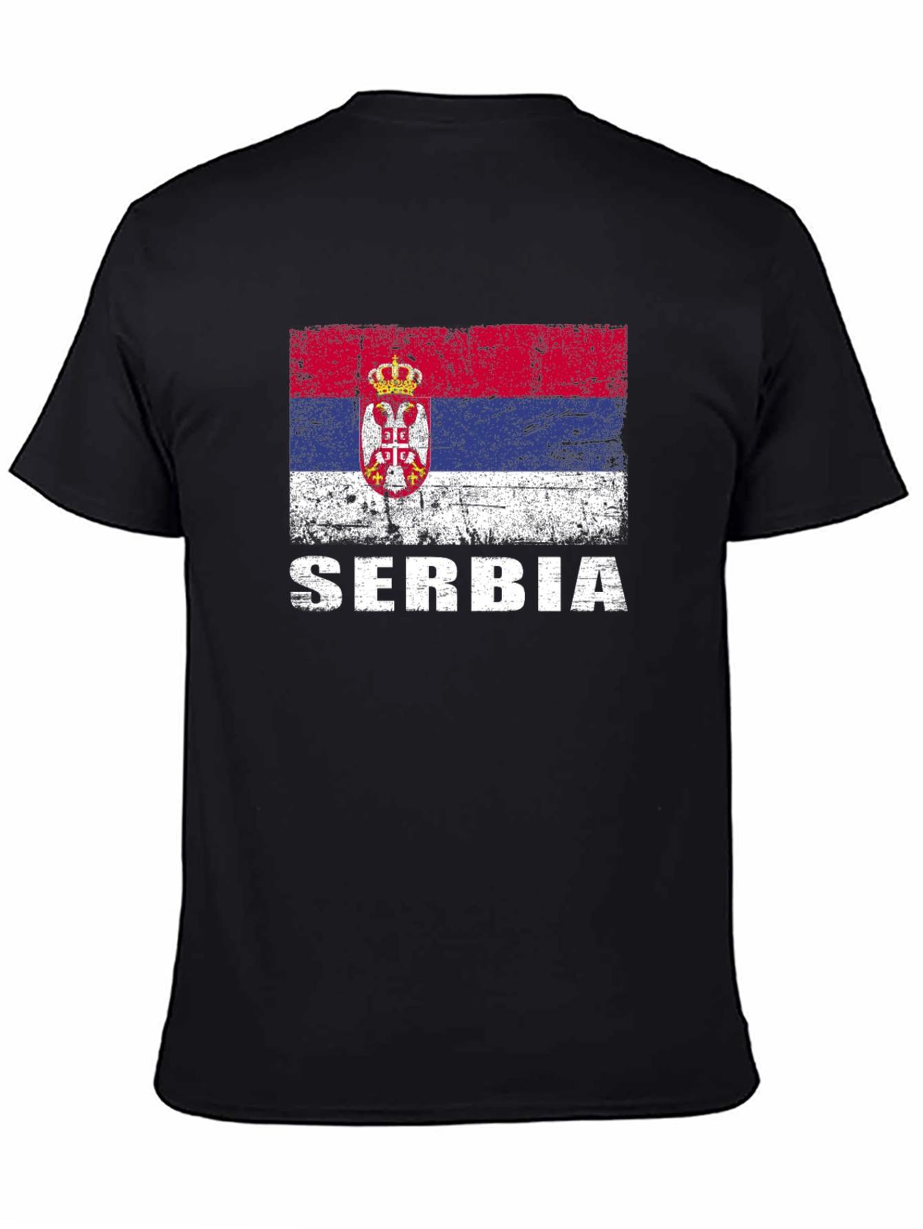 Serbia Flag T-Shirt - Distressed Style
