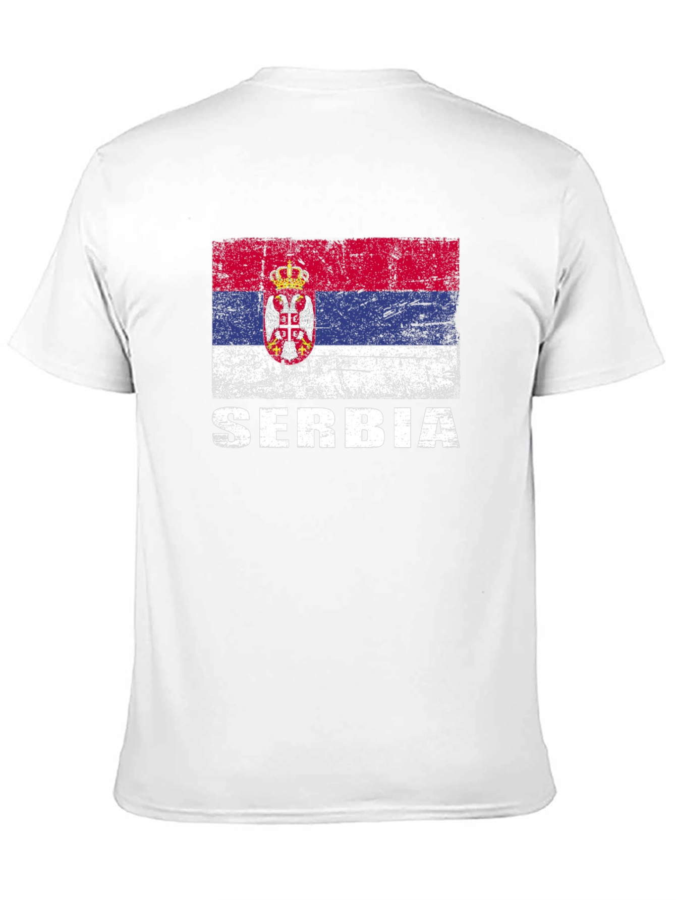 Serbia Flag T-Shirt - Distressed Style