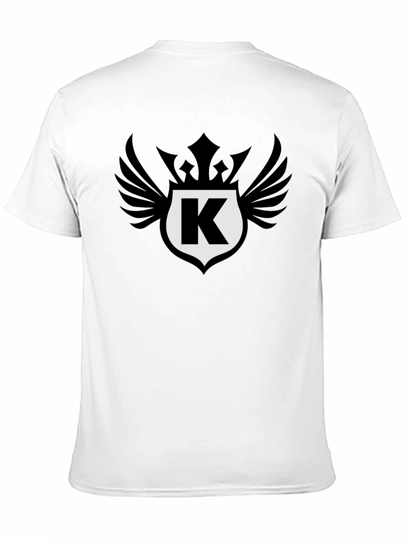 Stylish Black T-Shirt with Letter K Crest Design