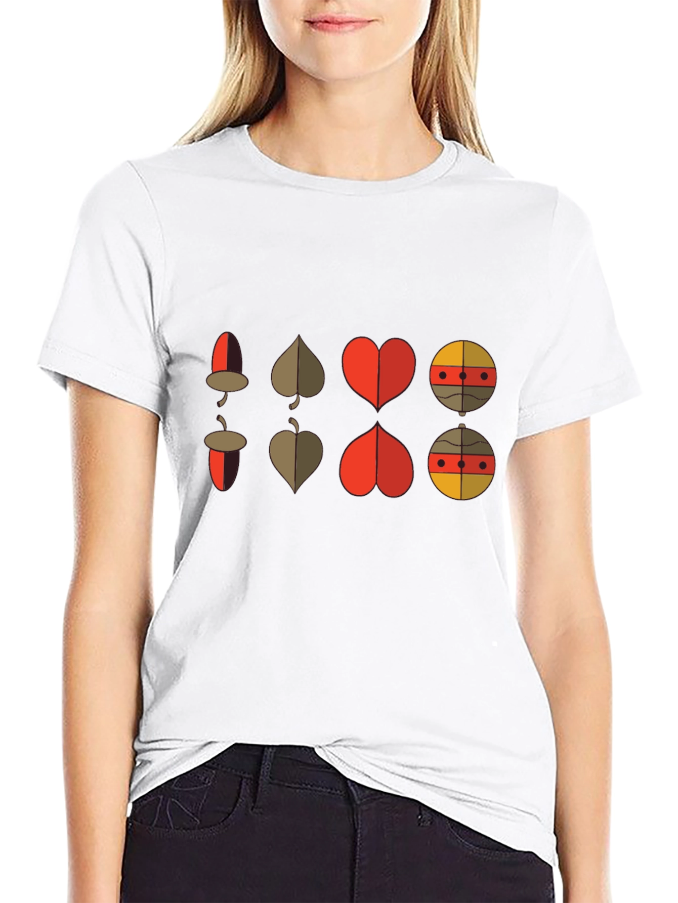 Retro Graphic Tee: Card Suit Fusion