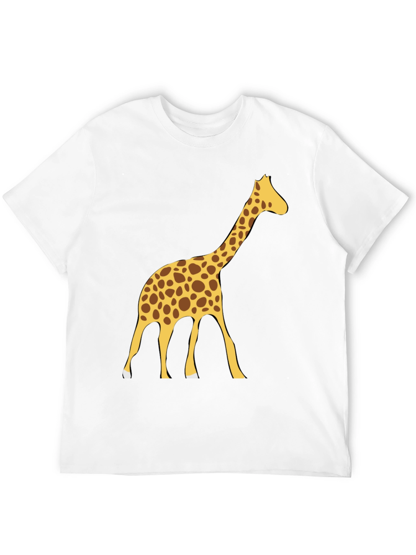 Giraffe Graphic Tee - Black Cotton Blend