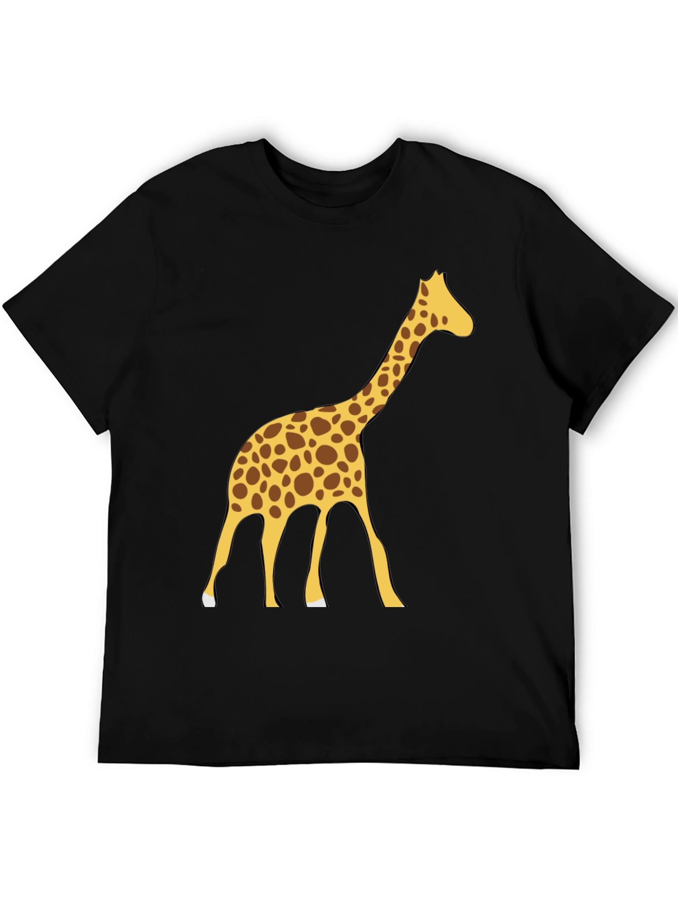 Giraffe Graphic Tee - Black Cotton Blend