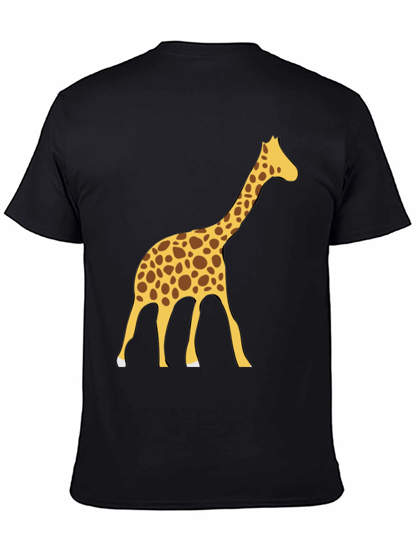 Giraffe Graphic Tee - Black Cotton Blend