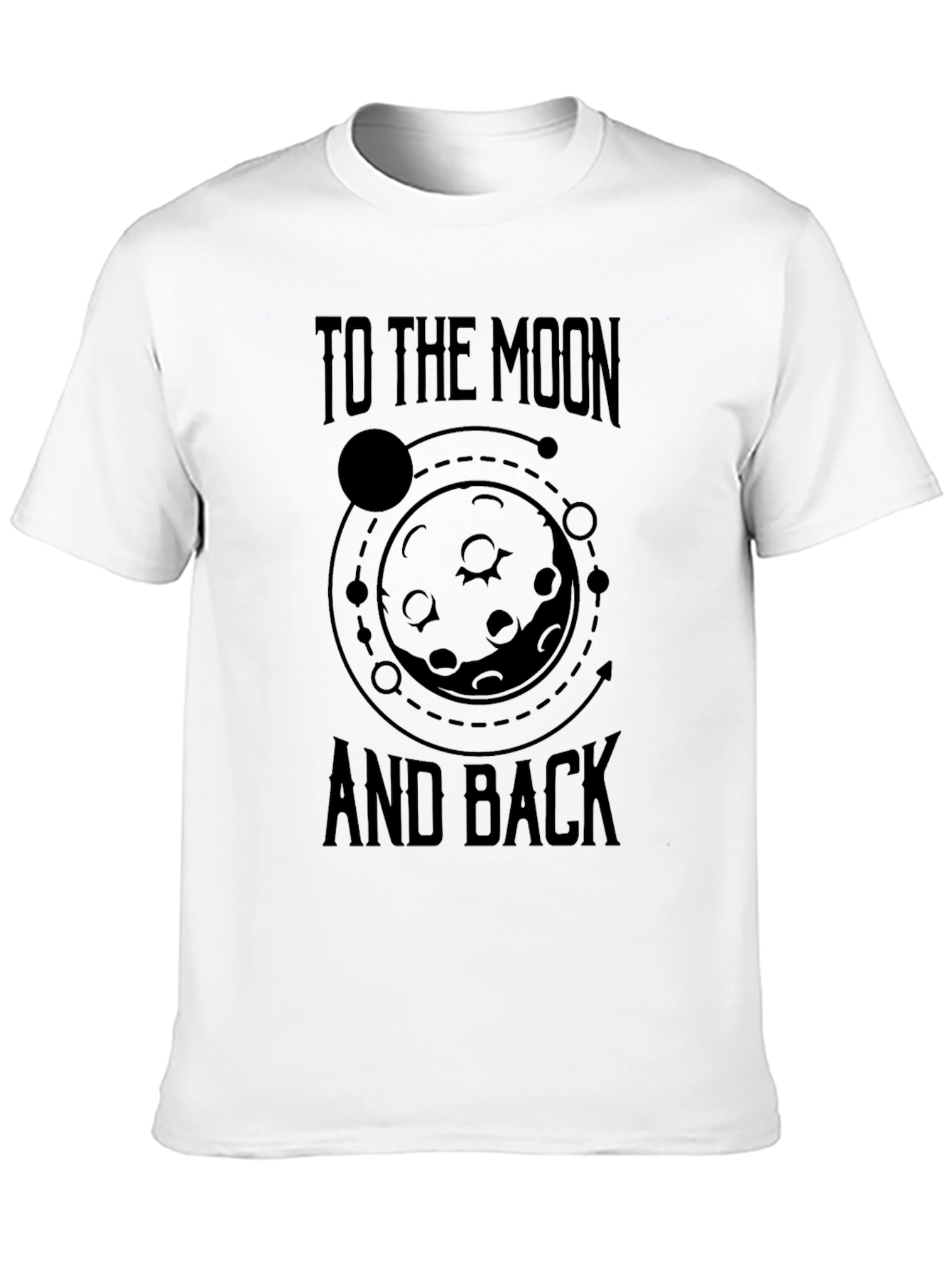 To The Moon And Back Black Graphic T-Shirt