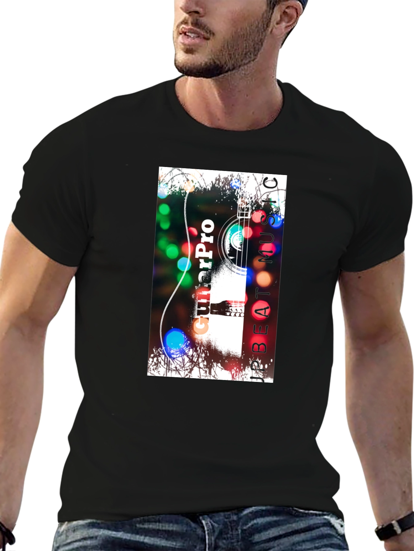 GuitarPro Music T-Shirt - Black Graphic Tee