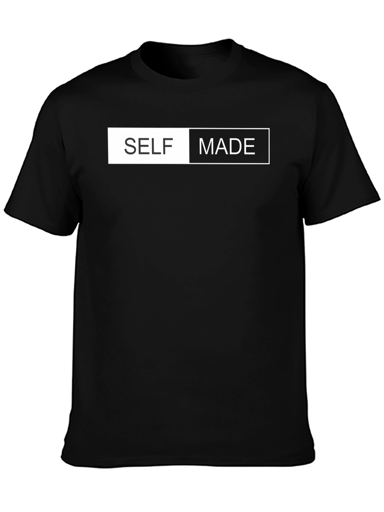 Self Made Graphic Tee - Black Cotton T-Shirt