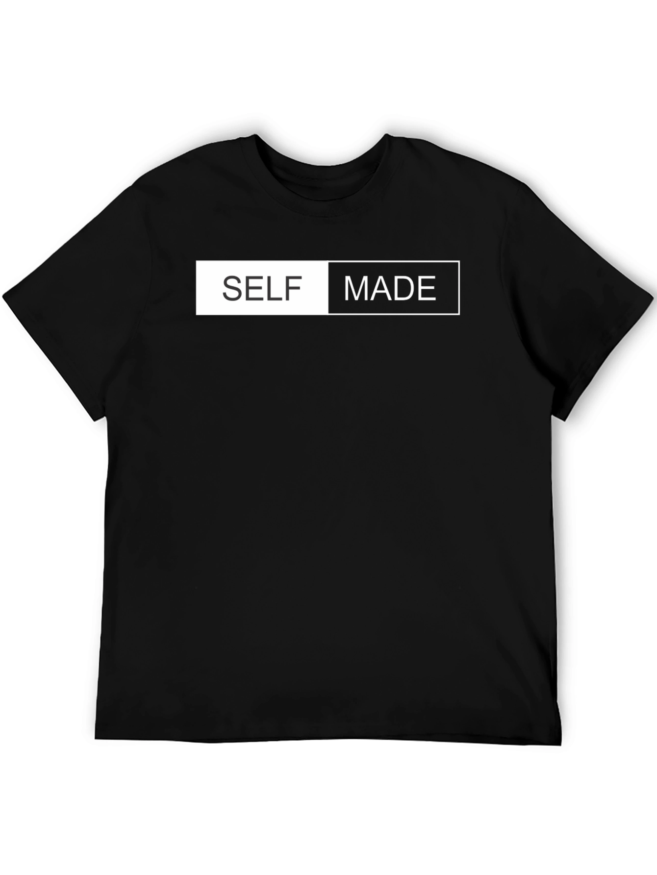 Self Made Graphic Tee - Black Cotton T-Shirt